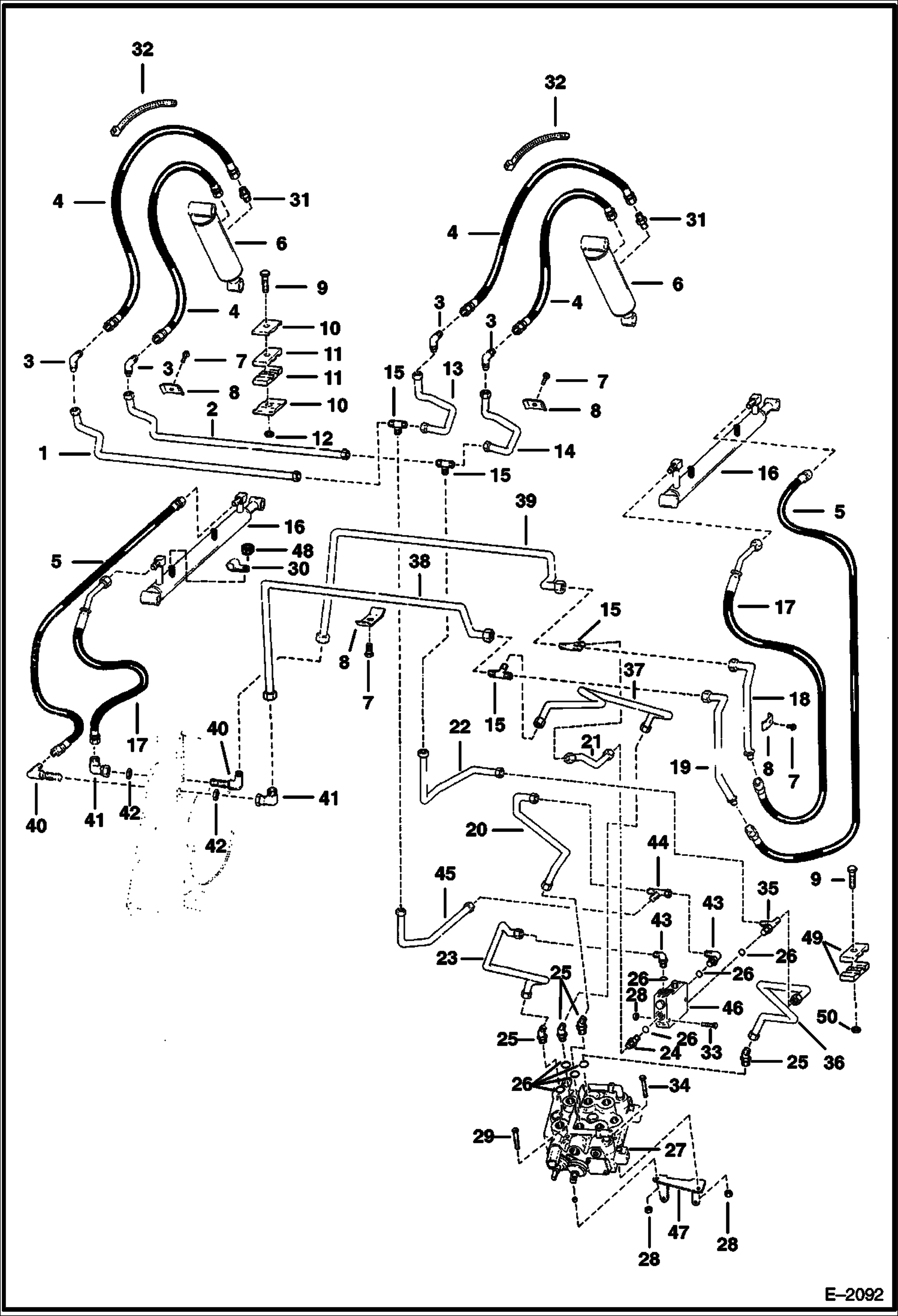 Схема запчастей Bobcat Articulated Loaders - HYDRAULIC CIRCUITRY HYDRAULIC SYSTEM