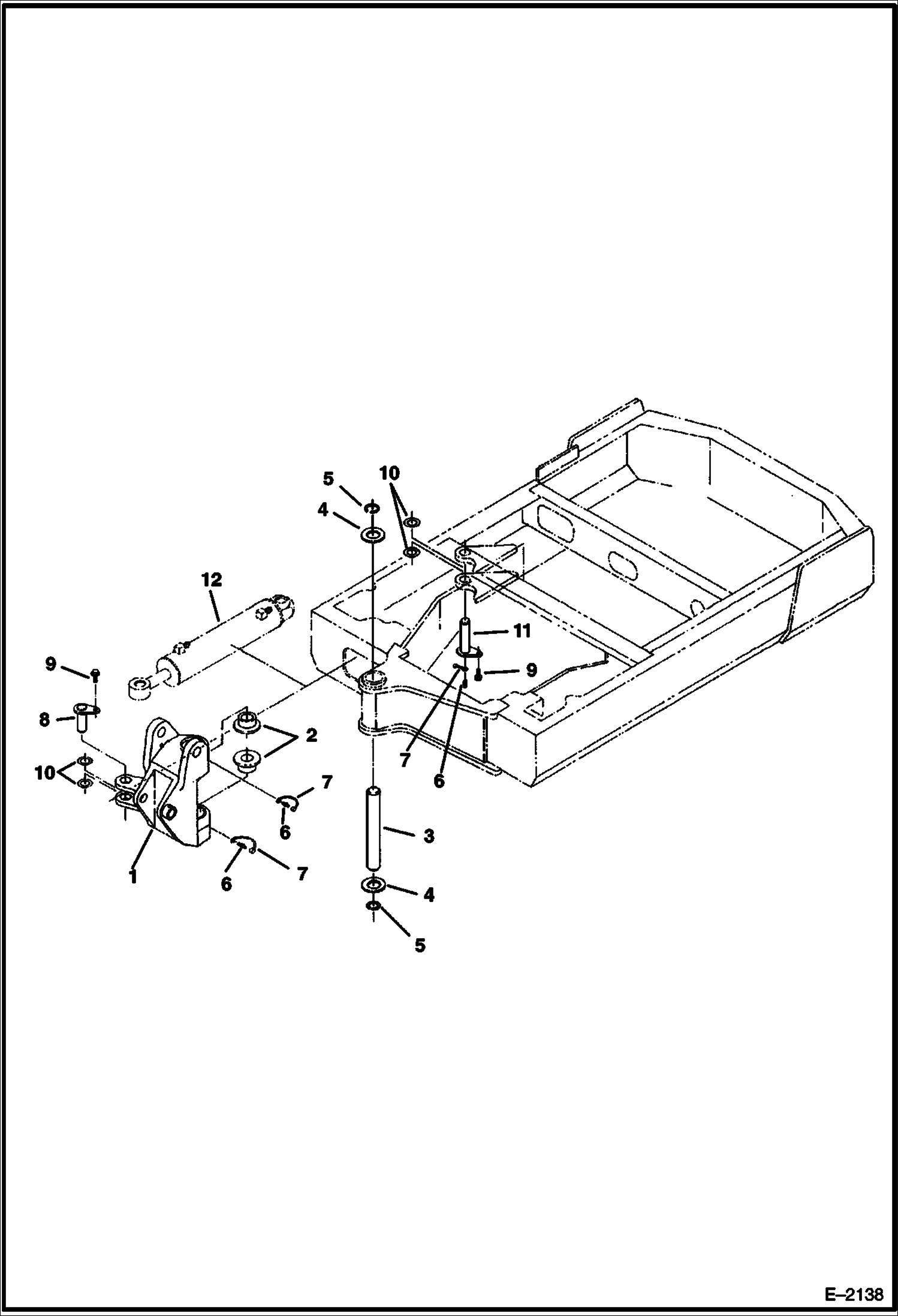 Схема запчастей Bobcat 320 - SWING POST (S/N 511720001-511721115) WORK EQUIPMENT