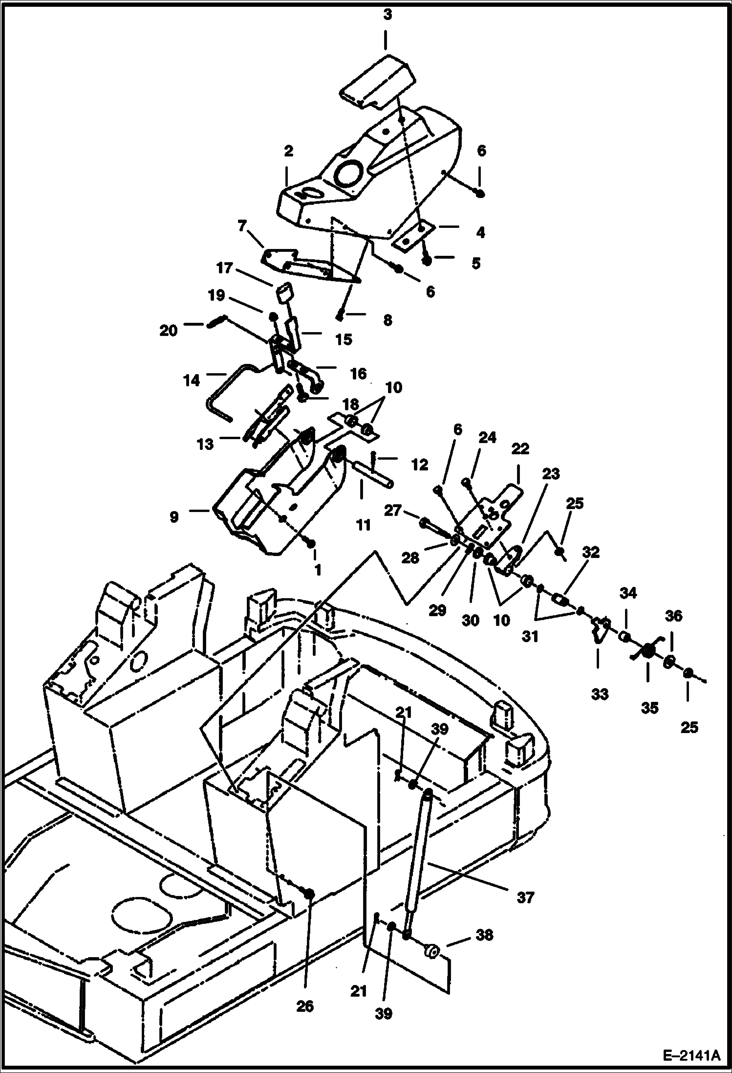 Схема запчастей Bobcat 322 - CONTROL CONSOLE CONTROLS