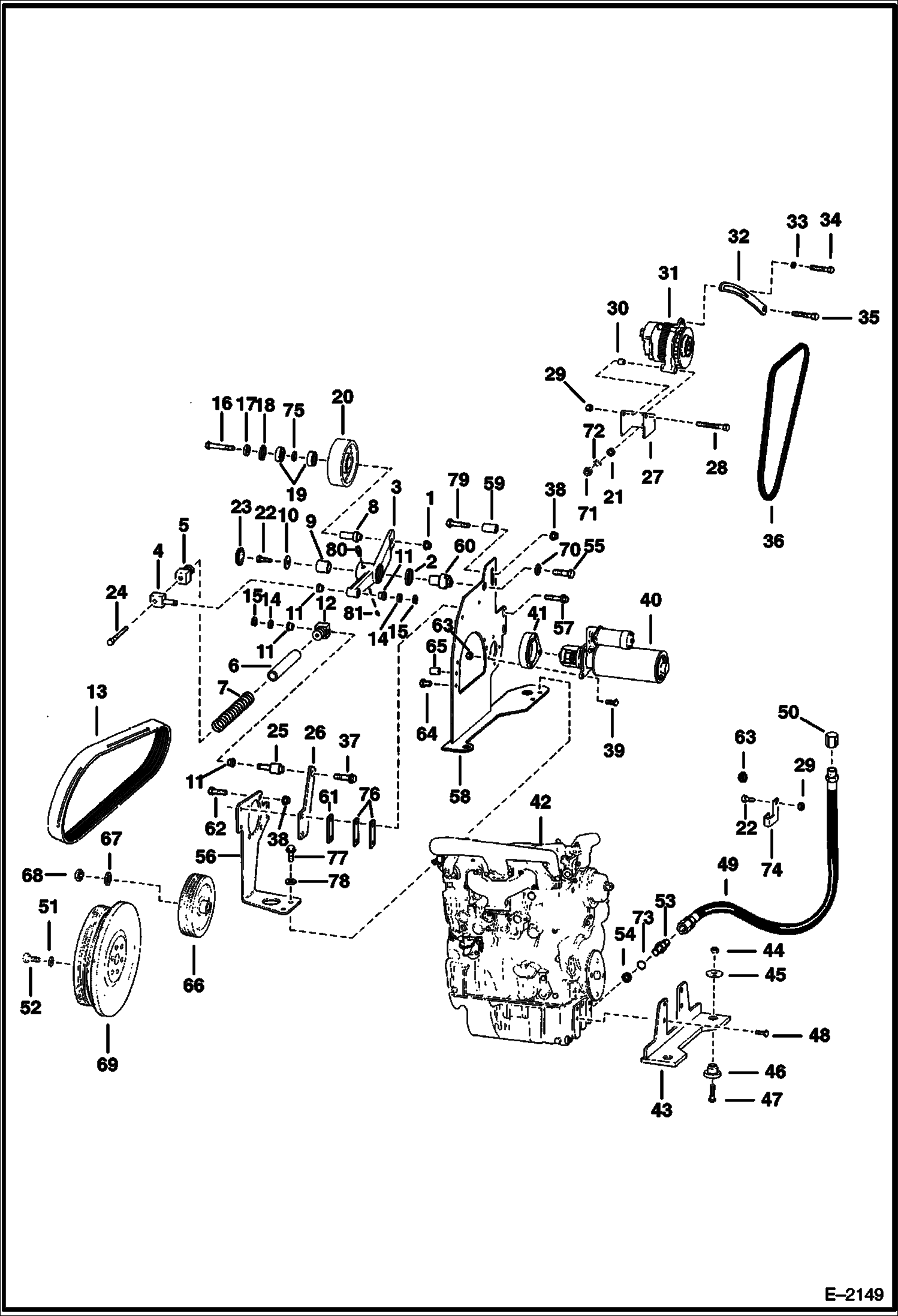 Схема запчастей Bobcat Articulated Loaders - ENGINE & ATTACHING PARTS POWER UNIT