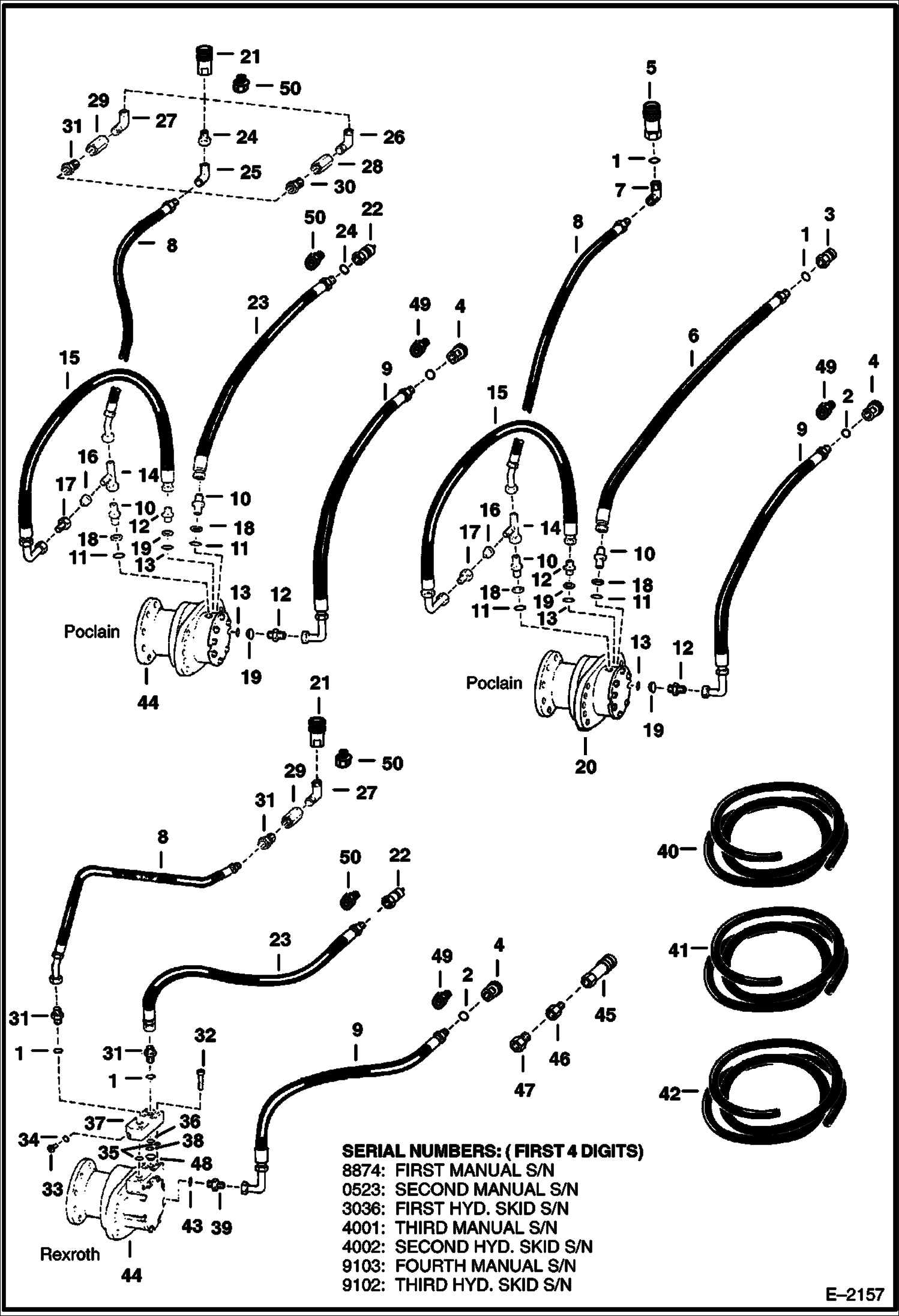 Схема запчастей Bobcat PLANERS - PLANER (Motor Hydraulic Circuitry) (843H) Loader