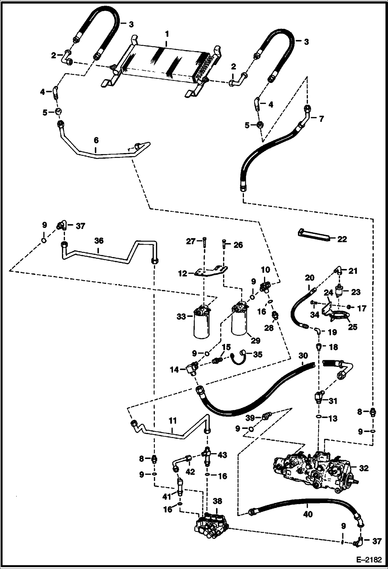 Схема запчастей Bobcat 800s - HYDROSTATIC CIRCUITRY (S/Ns 5128 11001, 5102 50692, 5084 15216, 5101 26792 & Above) HYDROSTATIC SYSTEM