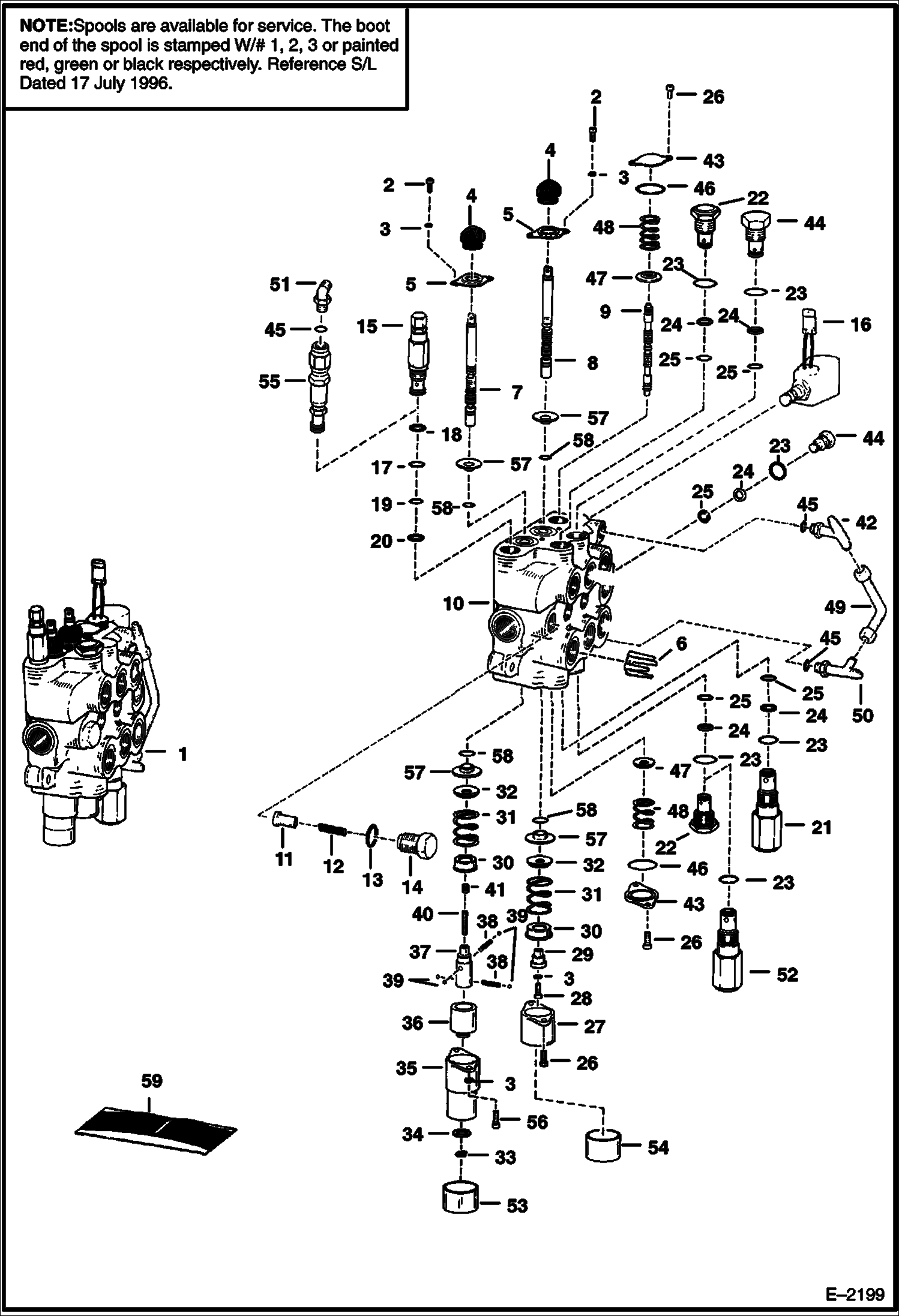 Схема запчастей Bobcat 700s - HYDRAULIC CONTROL VALVE (C Series) HYDRAULIC SYSTEM