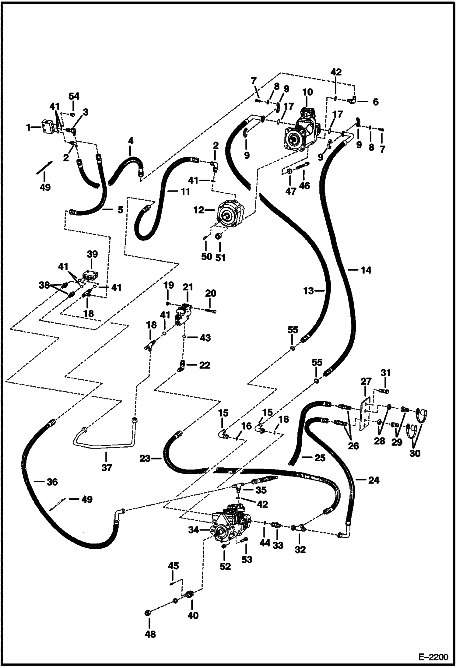 Схема запчастей Bobcat Articulated Loaders - HYDROSTATIC CIRCUITRY (S/N 12313 & Above) HYDROSTATIC SYSTEM