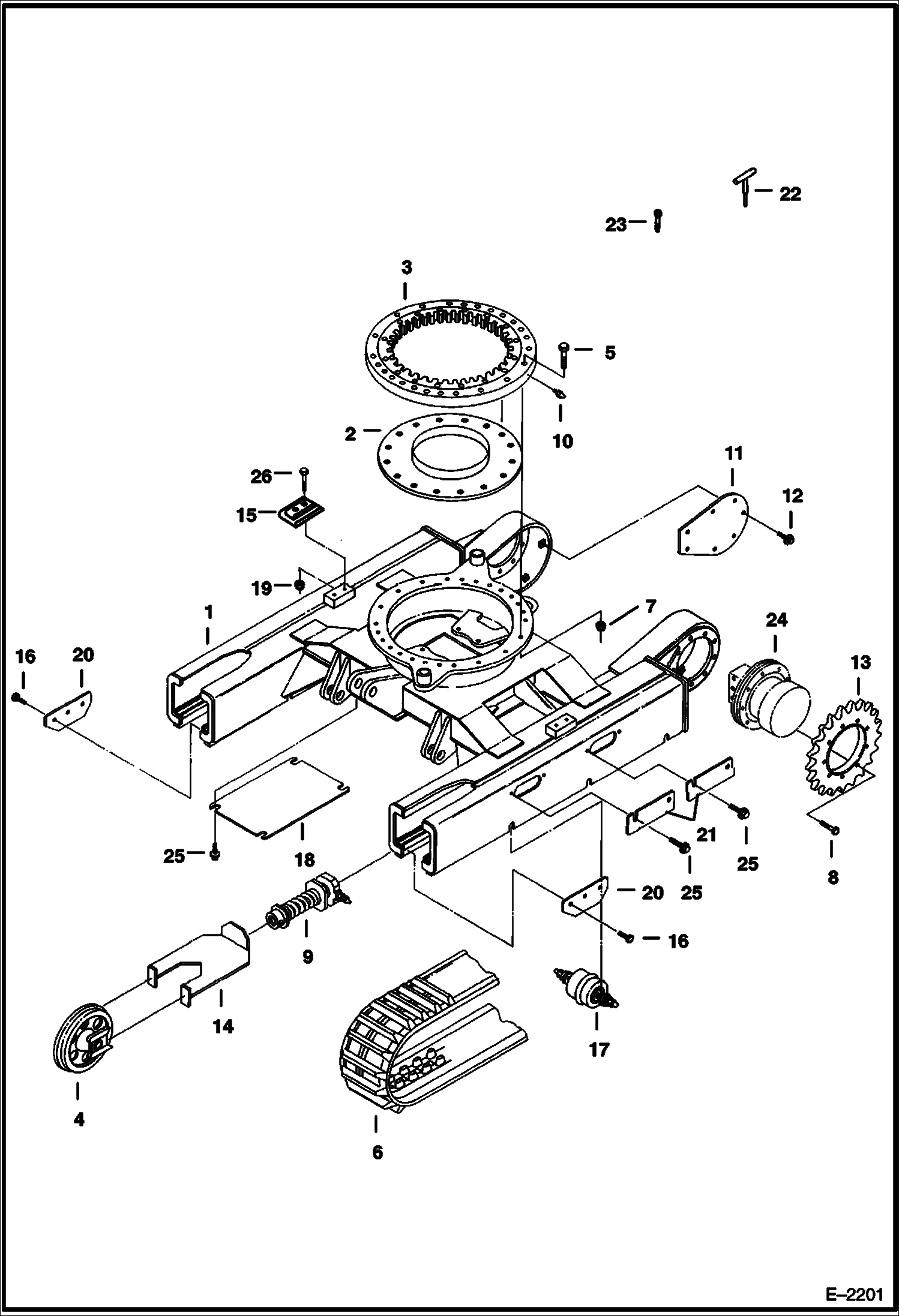 Схема запчастей Bobcat 325 - UNDERCARRIAGE UNDERCARRIAGE