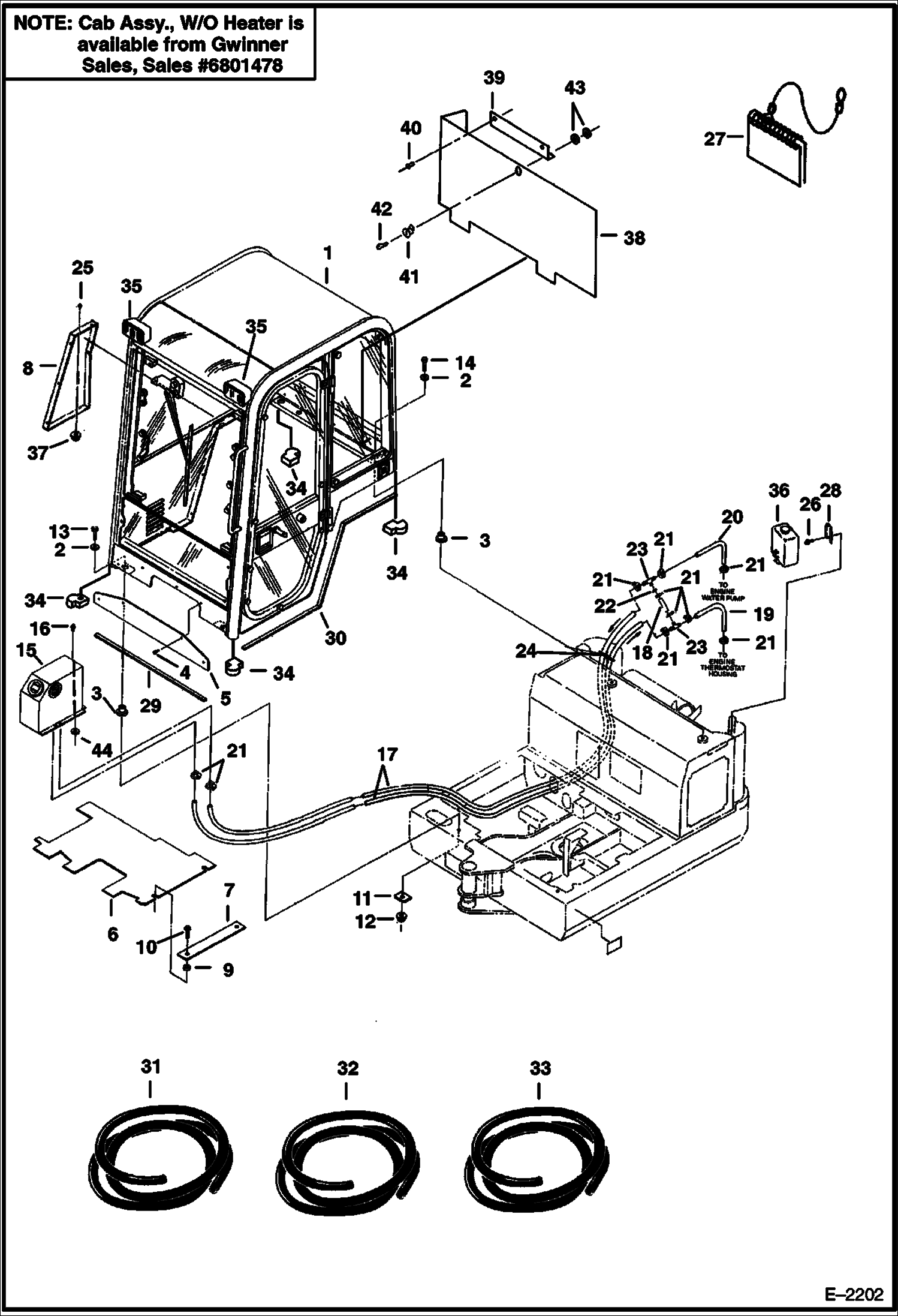 Схема запчастей Bobcat 325 - CAB MOUNTING MAIN FRAME