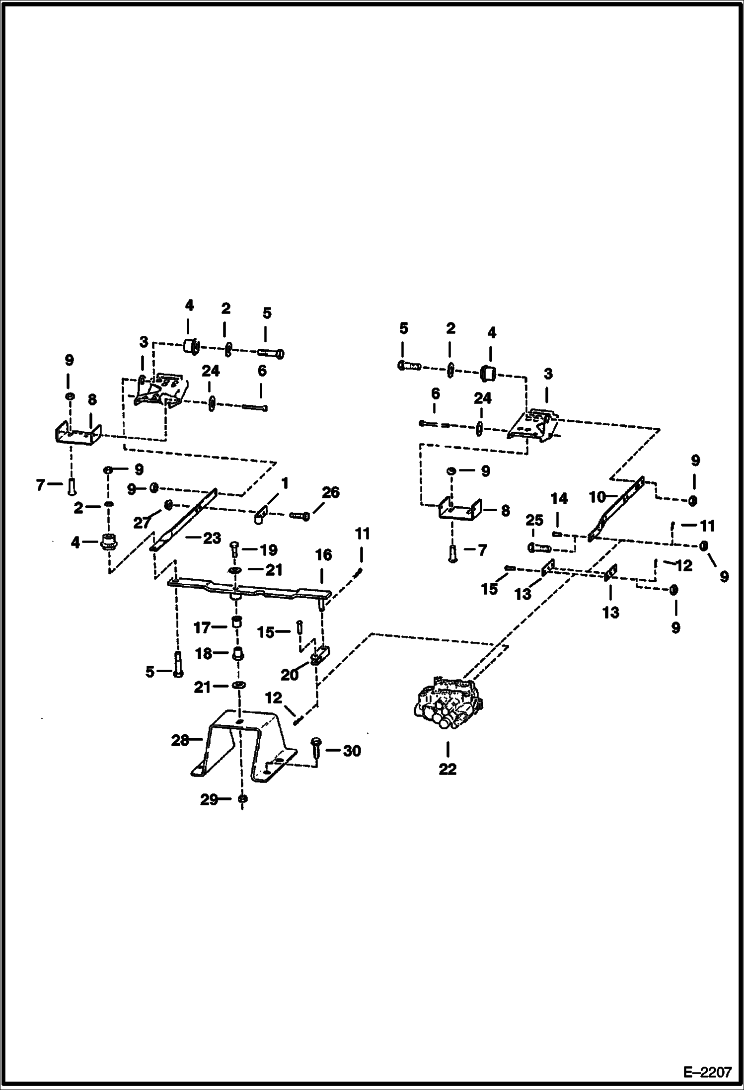 Схема запчастей Bobcat 900s - CONTROL PEDALS HYDRAULIC SYSTEM