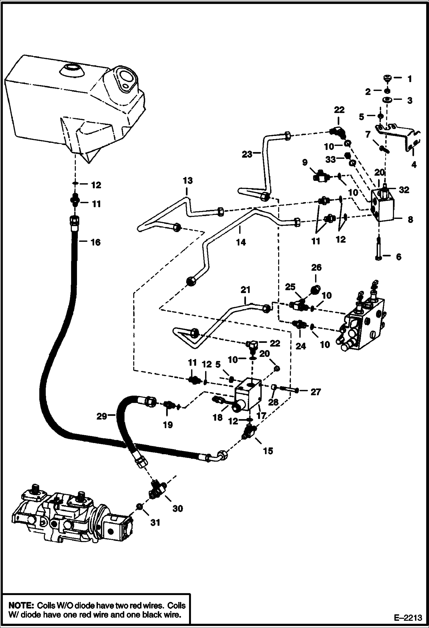 Схема запчастей Bobcat 700s - LIFT & TILT CONTROL SYSTEM (S/N 5096 35001-40659, 5096 16001-16541) HYDRAULIC SYSTEM