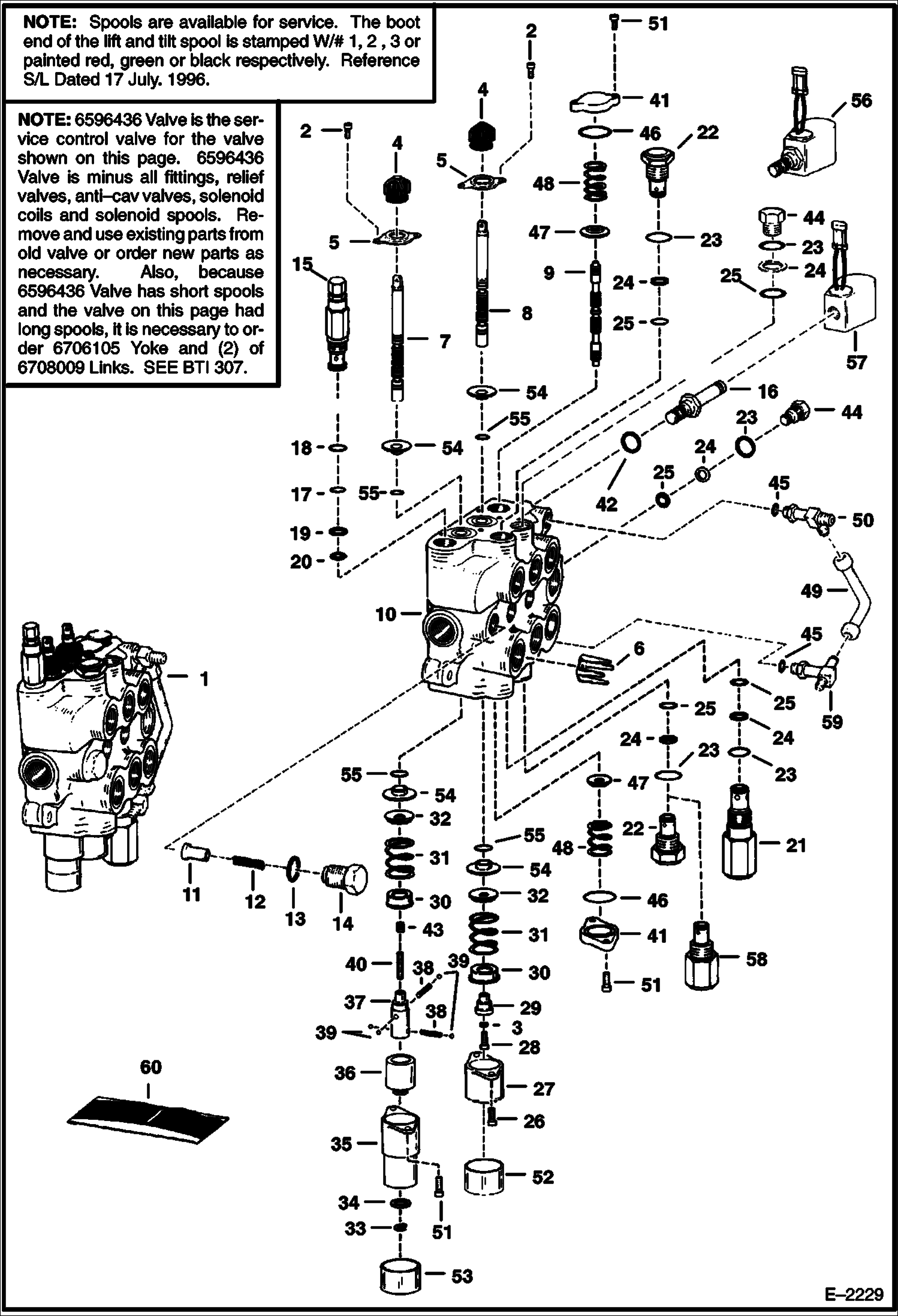 Схема запчастей Bobcat 700s - HYDRAULIC CONTROL VALVE HYDRAULIC SYSTEM