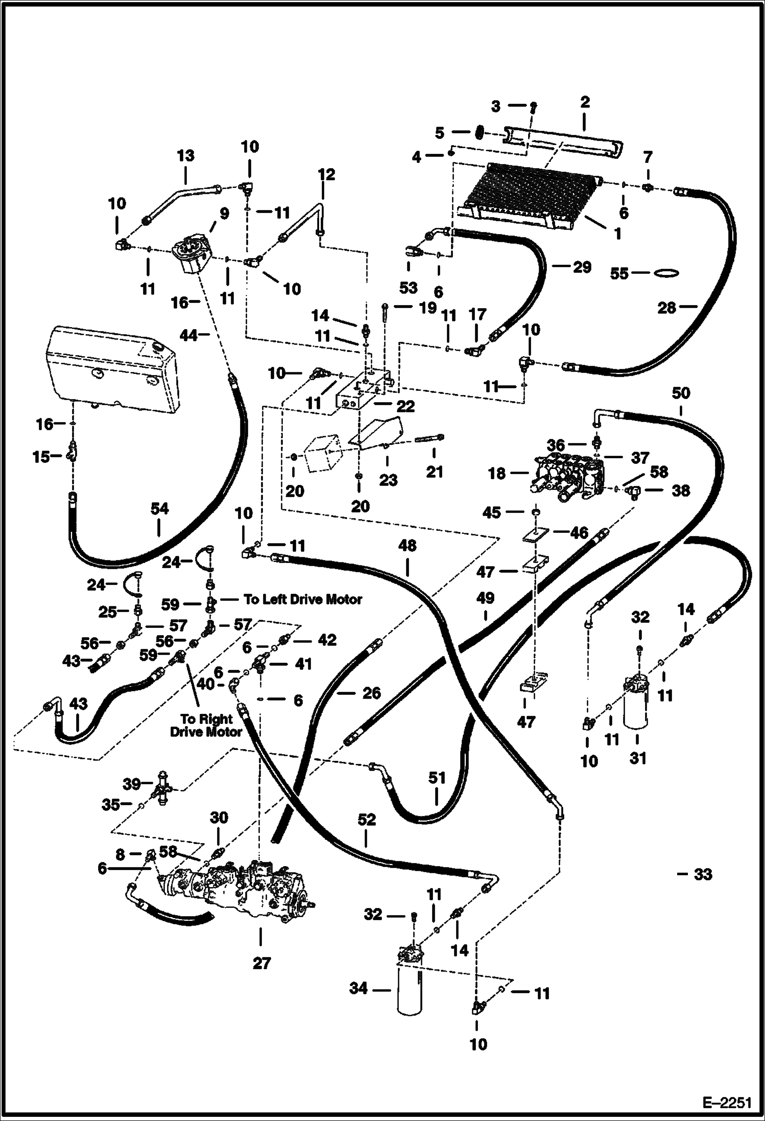 Схема запчастей Bobcat 900s - HYDROSTATIC CIRCUITRY HYDROSTATIC SYSTEM