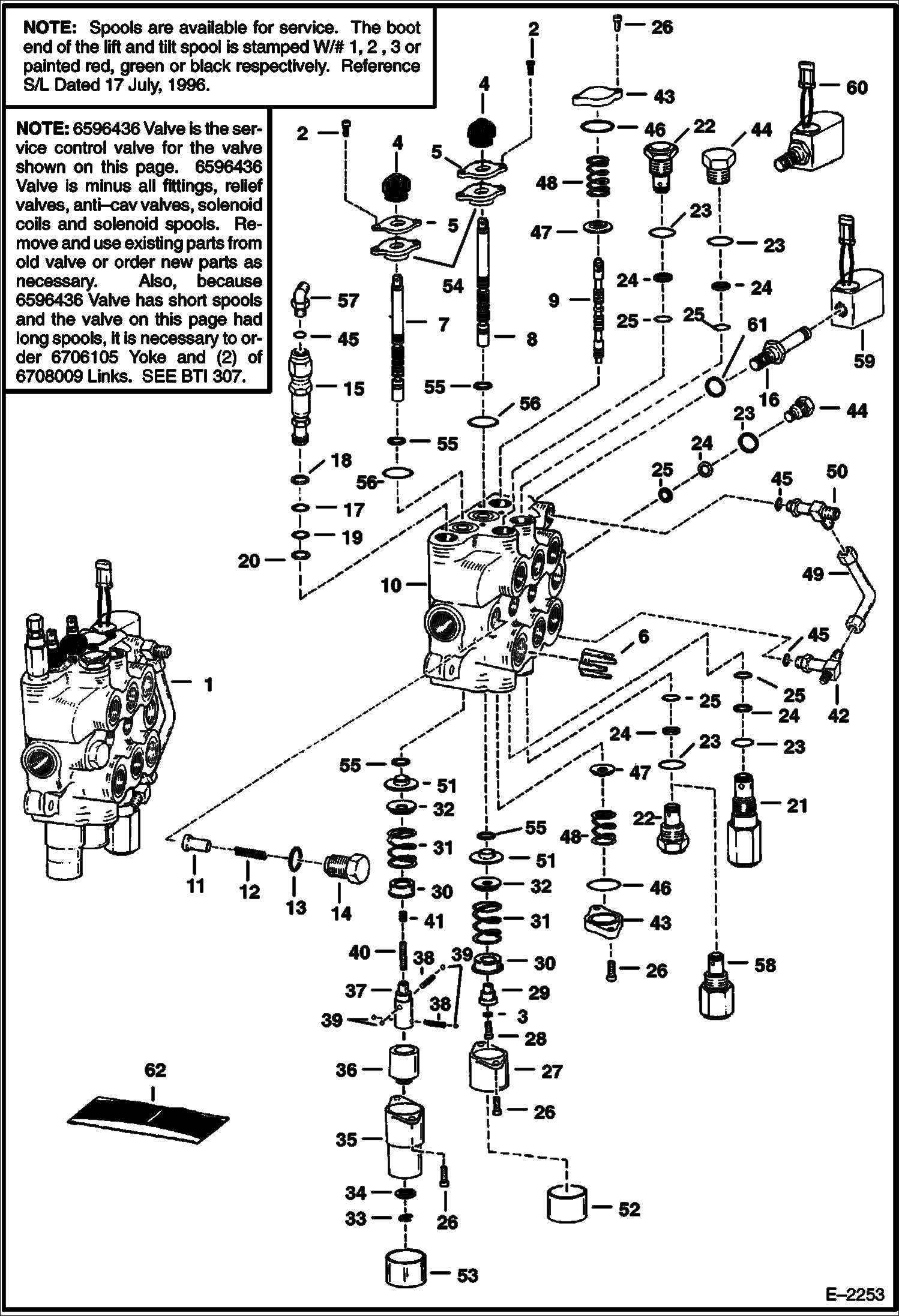 Схема запчастей Bobcat 700s - HIGH FLOW HYRDRAULICS (Hydraulic Control Valve) HIGH FLOW HYDRAULICS