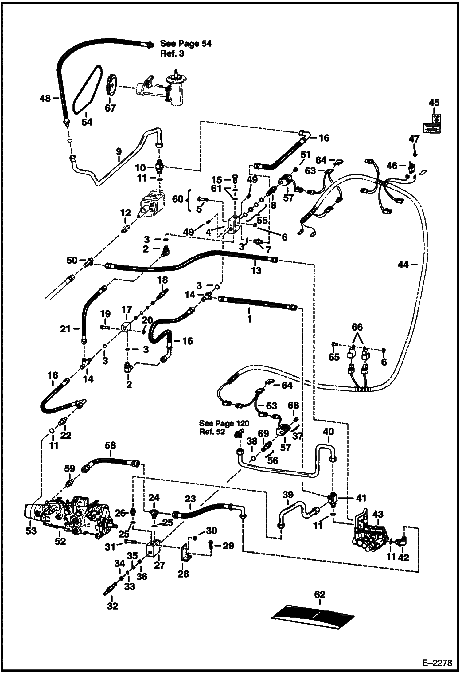 Схема запчастей Bobcat 800s - HIGH HORSEPOWER HYDRAULICS (S/N 5128 11001 & Above - W/Apitech Valve) (S/Ns 5103 75001, 5097 15001 & Above) HIGH FLOW HYDRAULICS