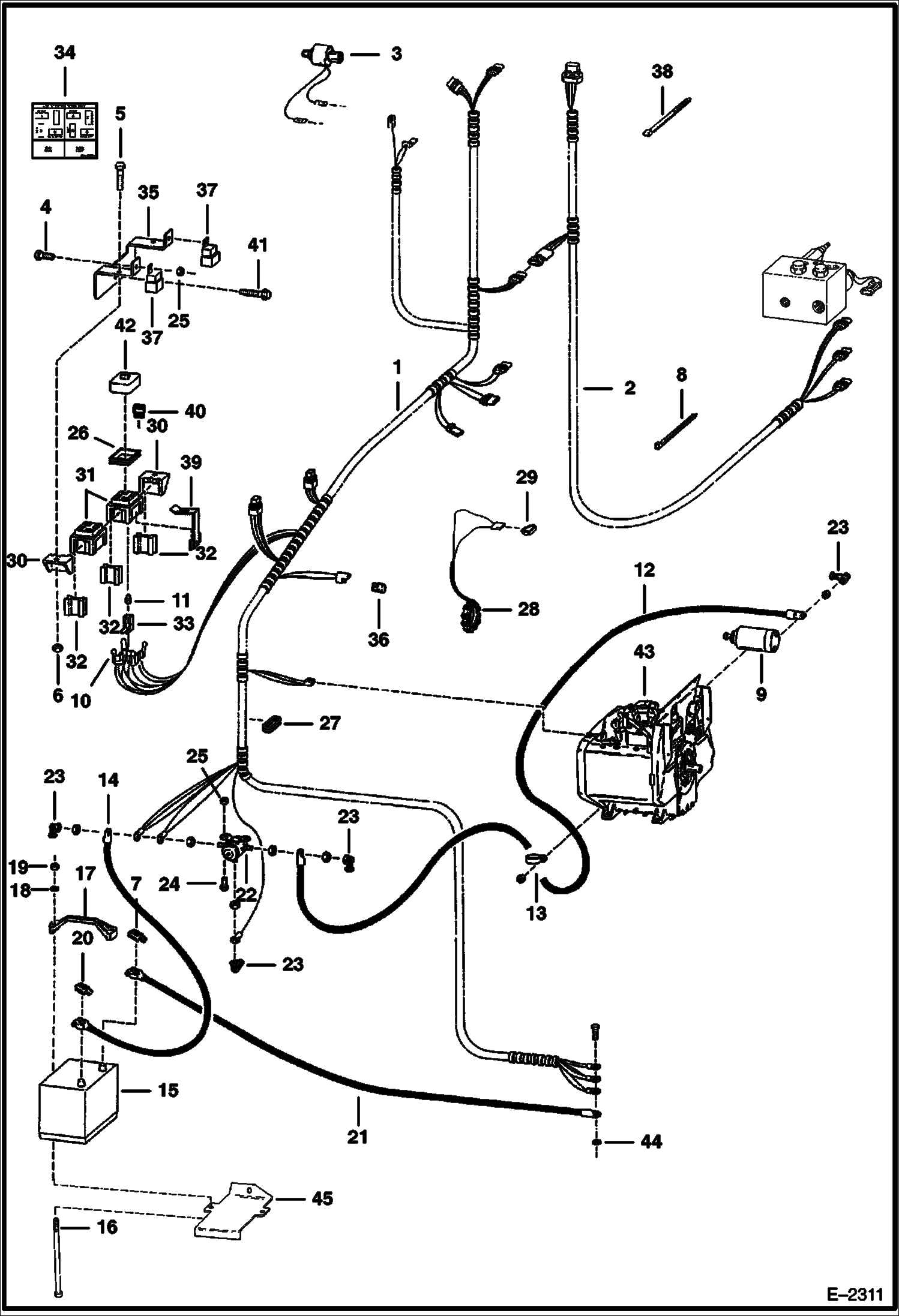 Схема запчастей Bobcat 400s - ENGINE ELECTRICAL ELECTRICAL SYSTEM