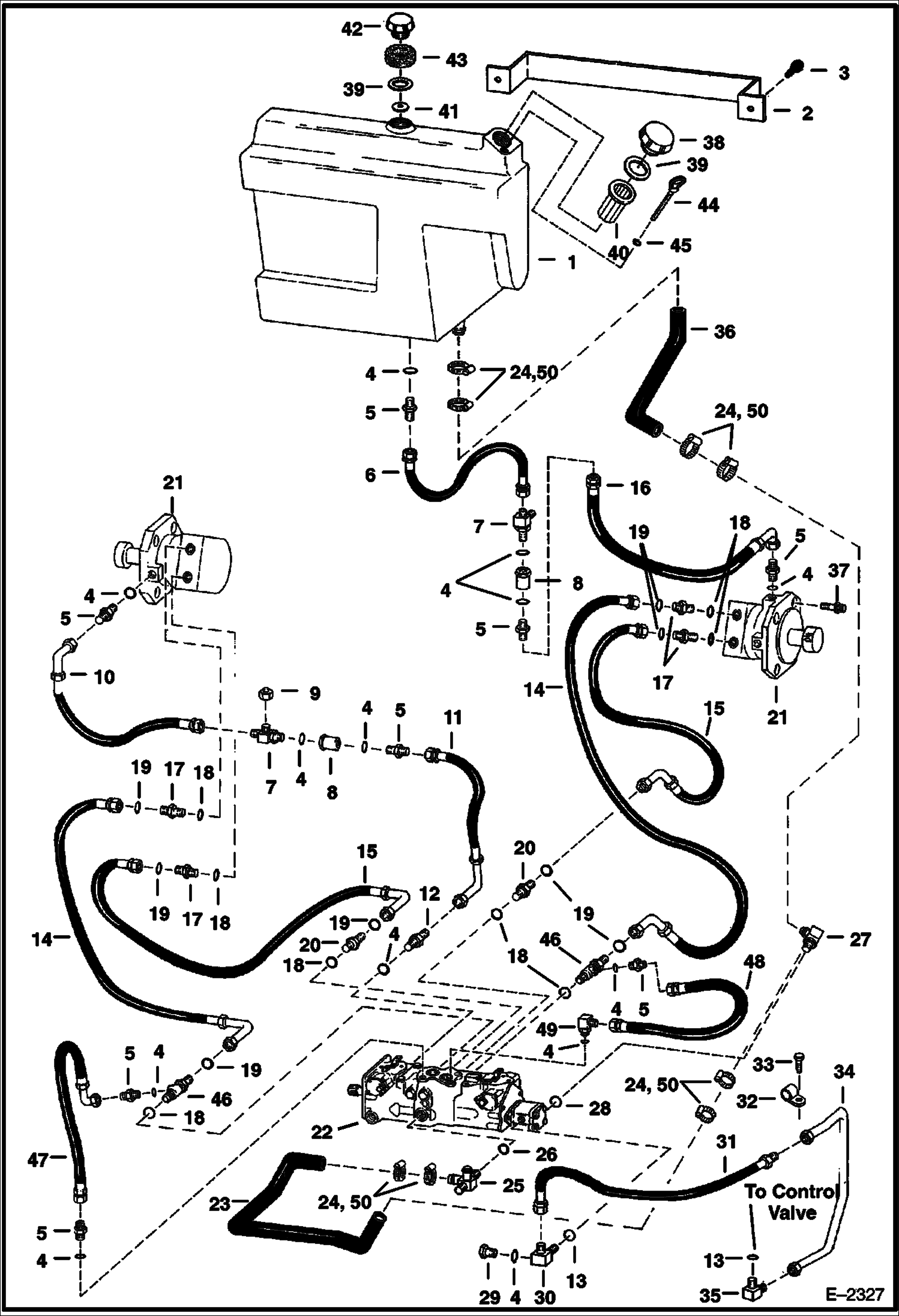 Схема запчастей Bobcat 800s - HYDROSTATIC CIRCUITRY (S/N 5144 13792 & 5145 11082 & 5146 11076 & Below) HYDROSTATIC SYSTEM