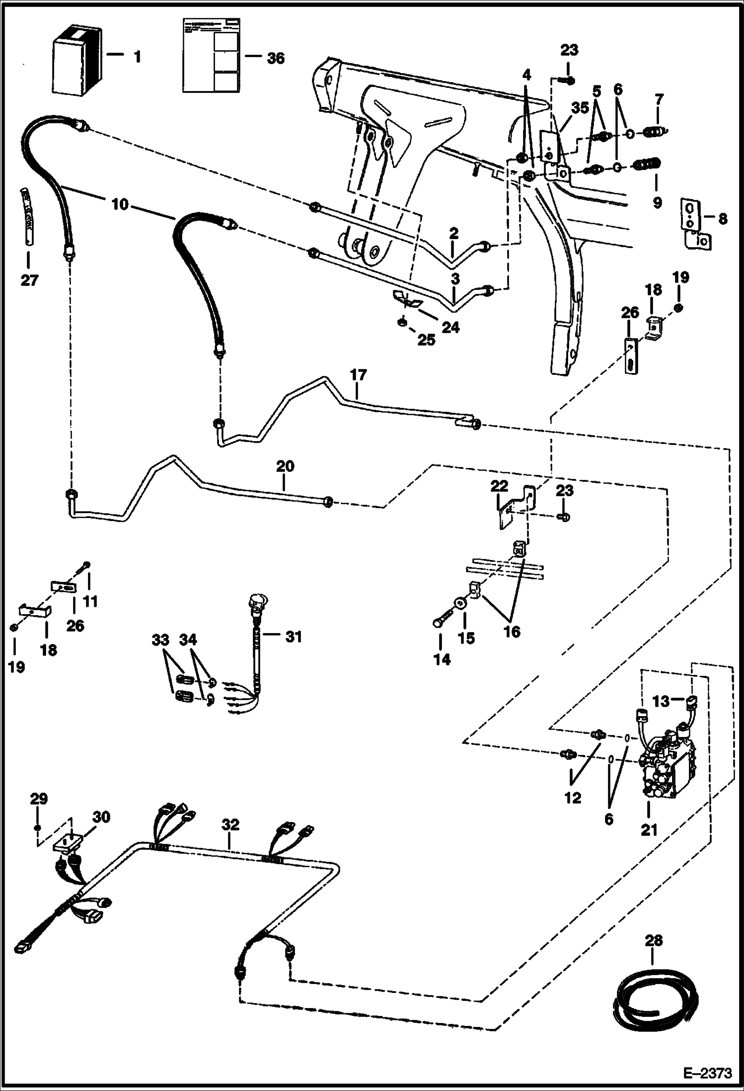 Схема запчастей Bobcat 700s - FRONT AUXILIARY KIT (W/FF Couplers) (S/N 5096 39190-40052, 5096 16447-16511) ACCESSORIES & OPTIONS