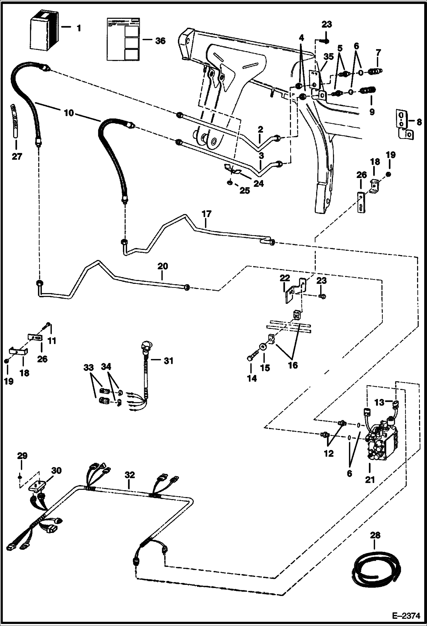 Схема запчастей Bobcat 700s - FRONT AUXILIARY KIT (W/FF Couplers) (S/N 5096 40053-40659, 5096 16512-16541) ACCESSORIES & OPTIONS