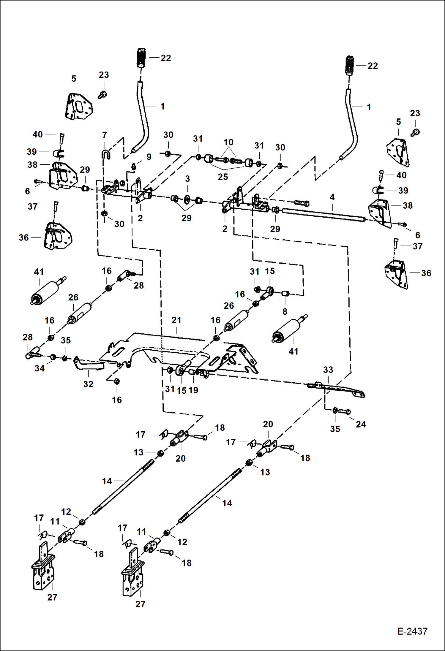 Схема запчастей Bobcat 900s - HAND CONTROLS HYDROSTATIC SYSTEM