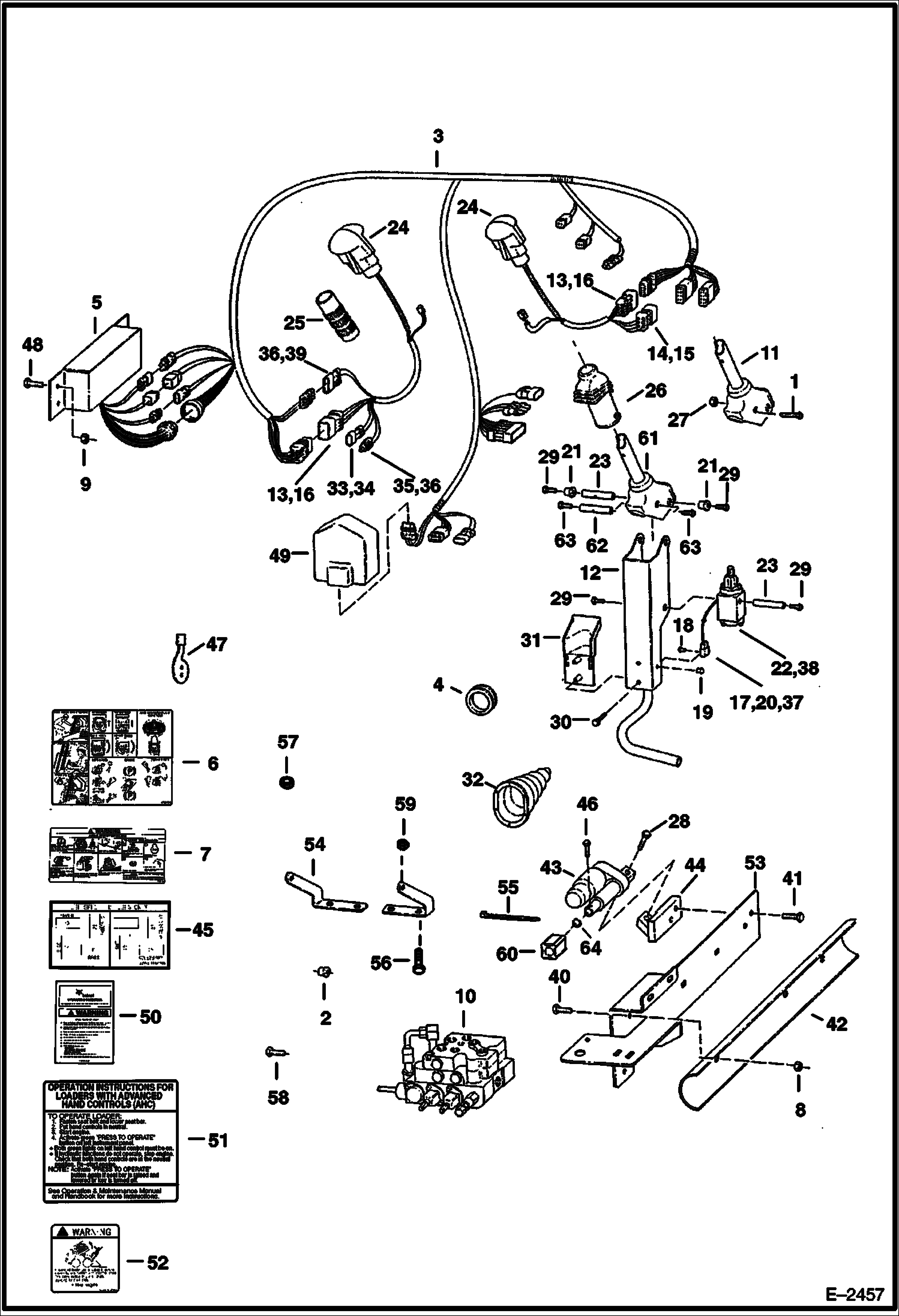 Схема запчастей Bobcat 900s - CONTROLS ELECTRICAL CIRCUITRY (Advanced Hand Controls) ELECTRICAL SYSTEM