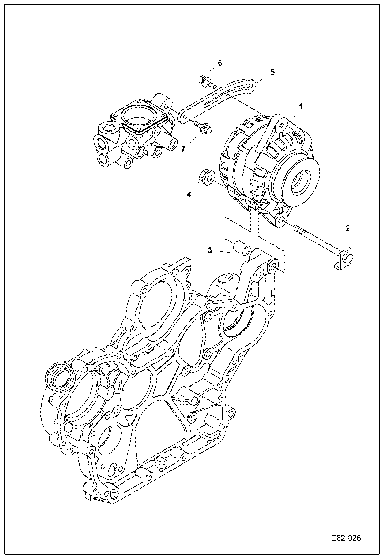 Схема запчастей Bobcat E62 - ALTERNATOR ELECTRICAL SYSTEM