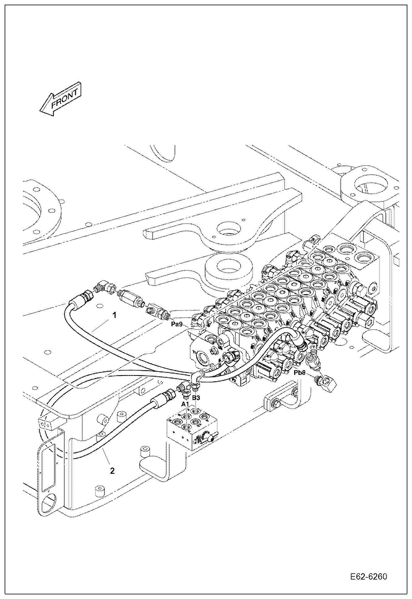 Схема запчастей Bobcat E62 - CONTROL VALVE HYDRAULIC SYSTEM