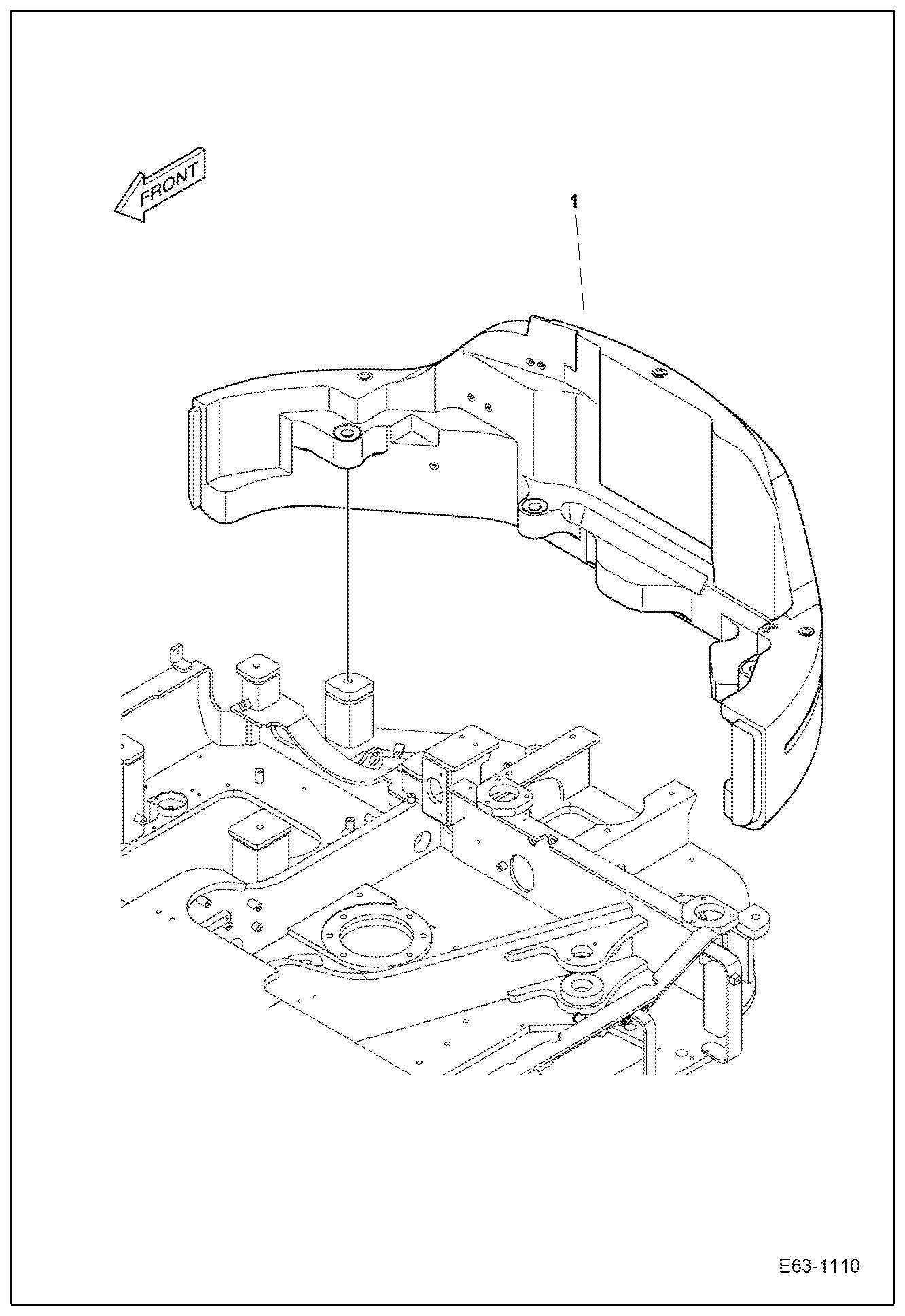 Схема запчастей Bobcat E63 - COUNTERWEIGHT MAIN FRAME