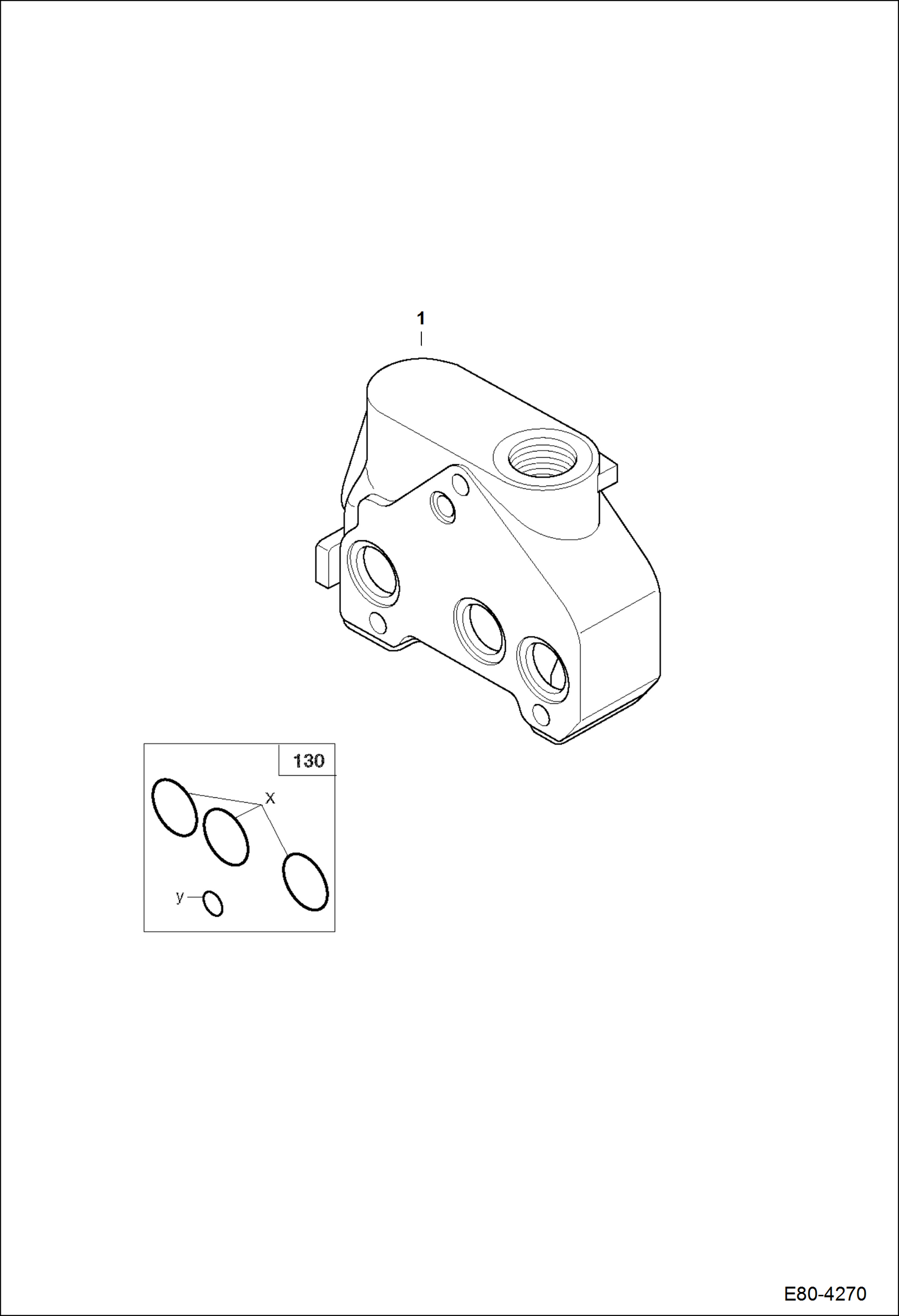 Схема запчастей Bobcat E80 - VALVE SECTION (Outlet Section) HYDRAULIC SYSTEM