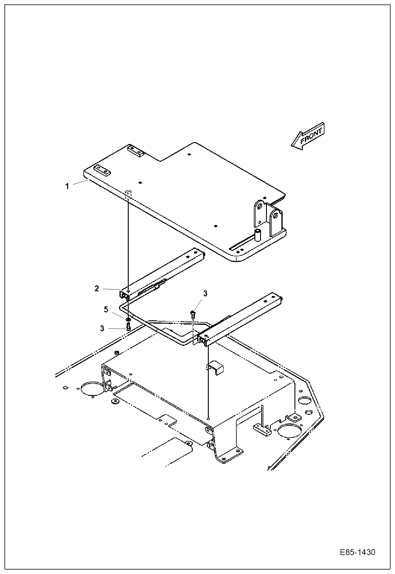 Схема запчастей Bobcat E62 - OPERATOR CAB (Seat base) MAIN FRAME