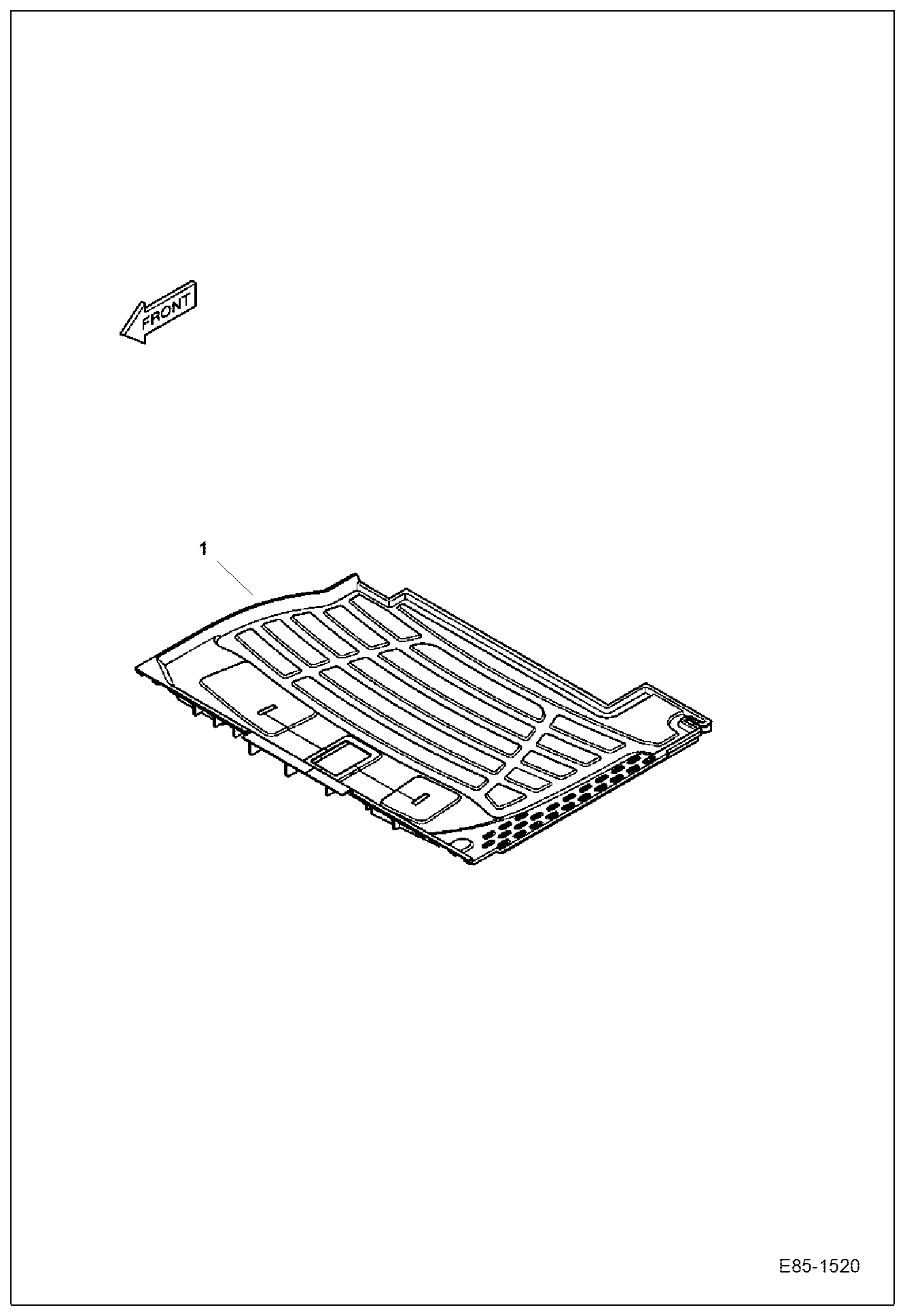 Схема запчастей Bobcat E63 - FLOOR MAT MAIN FRAME