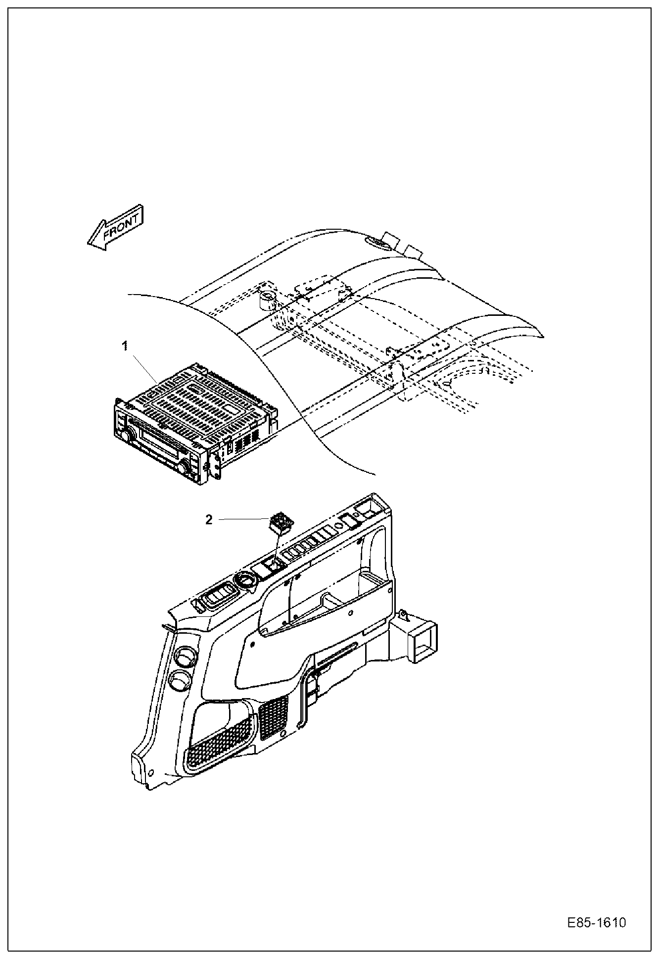 Схема запчастей Bobcat E62 - ELECTRICAL (CD Player) ELECTRICAL SYSTEM