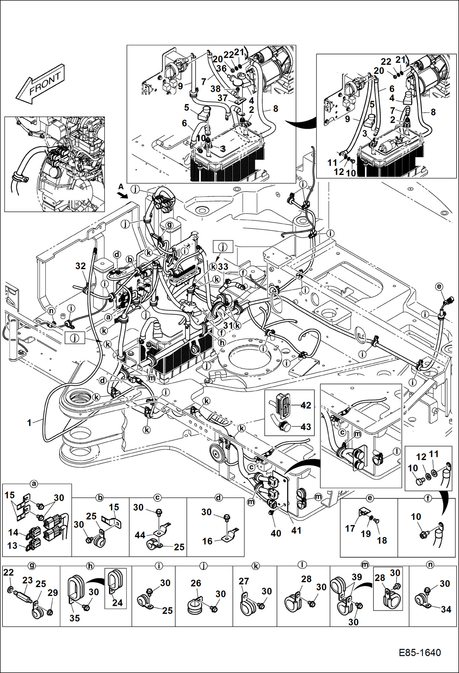 Схема запчастей Bobcat E85 - ELECTRICAL (Engine) ELECTRICAL SYSTEM