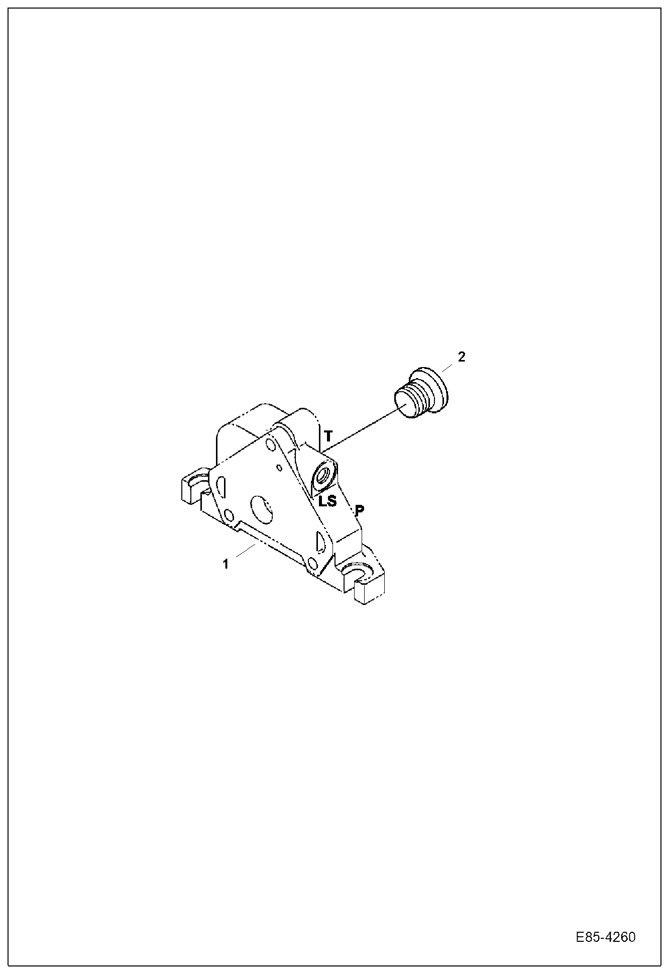 Схема запчастей Bobcat E85 - VALVE SECTION (Outlet) HYDRAULIC SYSTEM