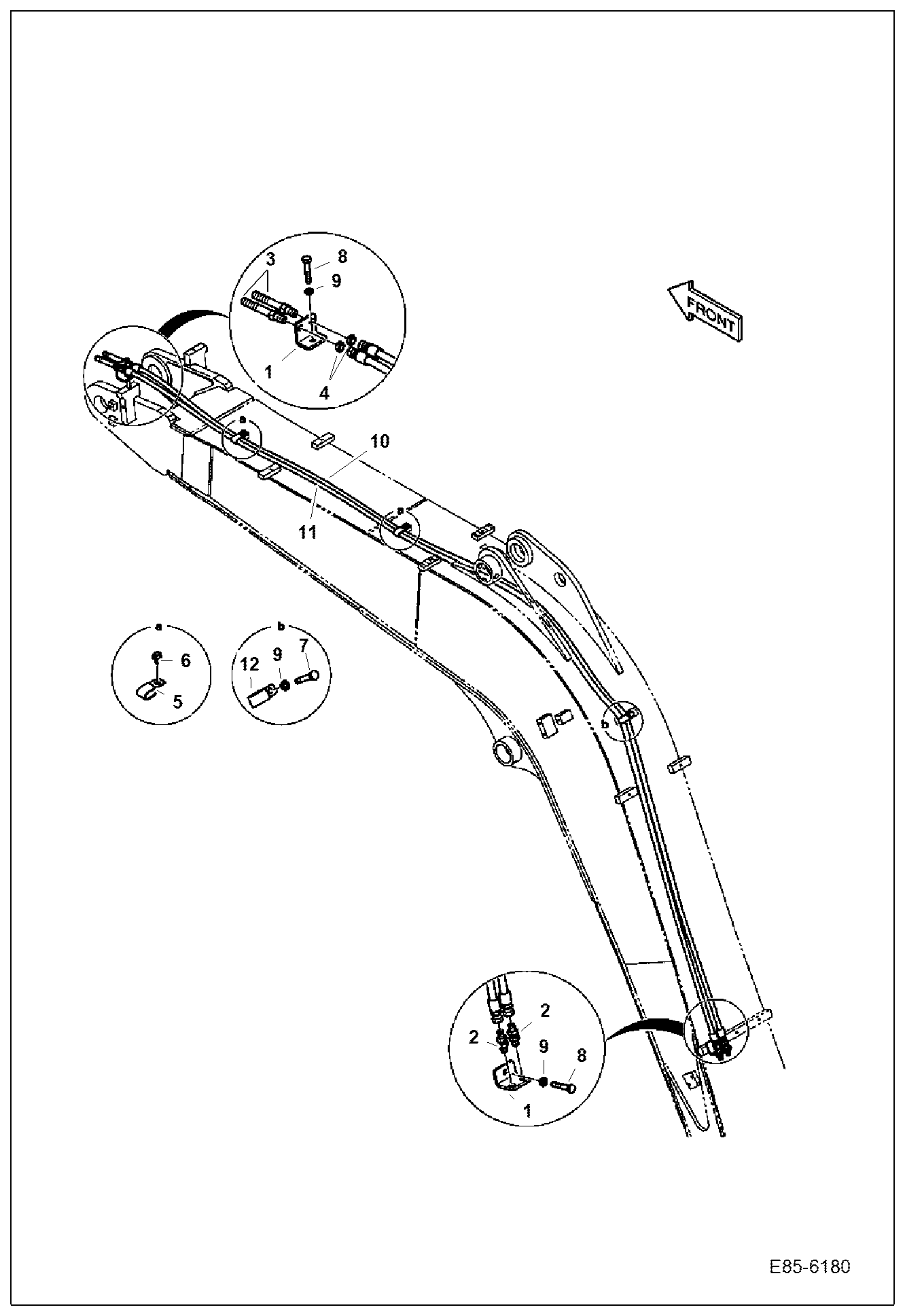 Схема запчастей Bobcat E85 - HYDRAULIC CIRCUITRY (Boom) (Arm Load Holding Valve) HYDRAULIC SYSTEM