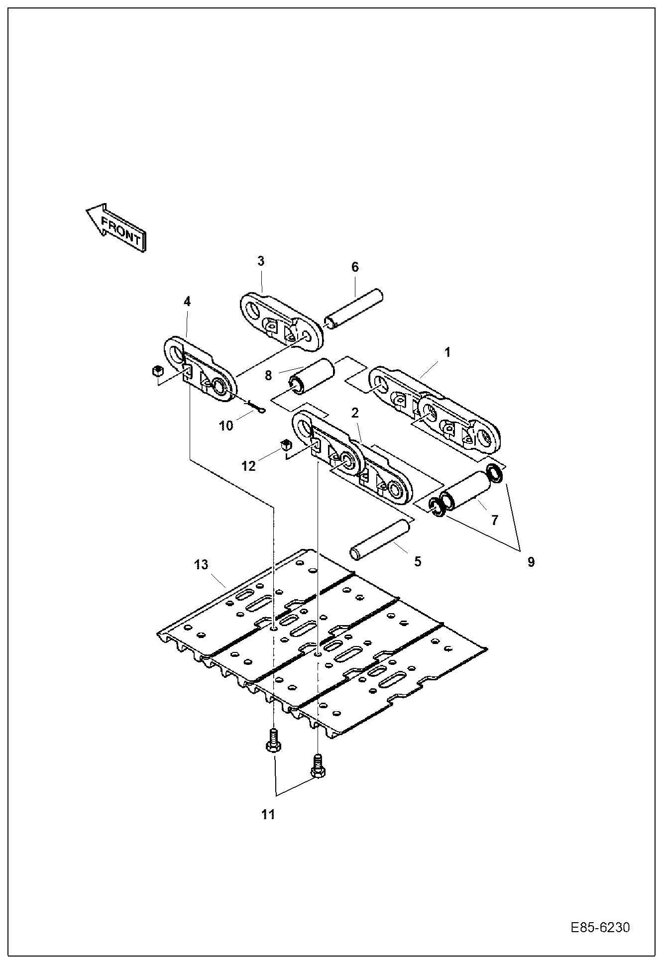 Схема запчастей Bobcat E85 - TRACK (Steel) (400mm) ACCESSORIES & OPTIONS