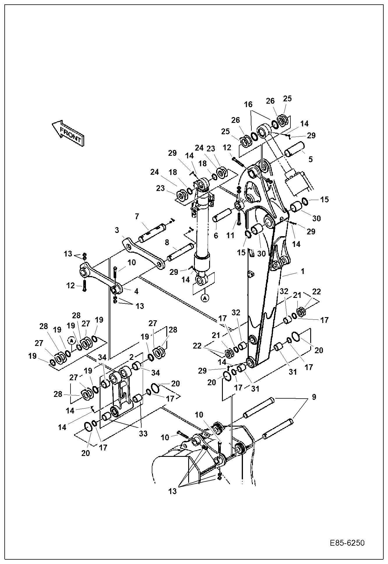 Схема запчастей Bobcat E85 - ARM (1.7 m) (EMEA) ACCESSORIES & OPTIONS