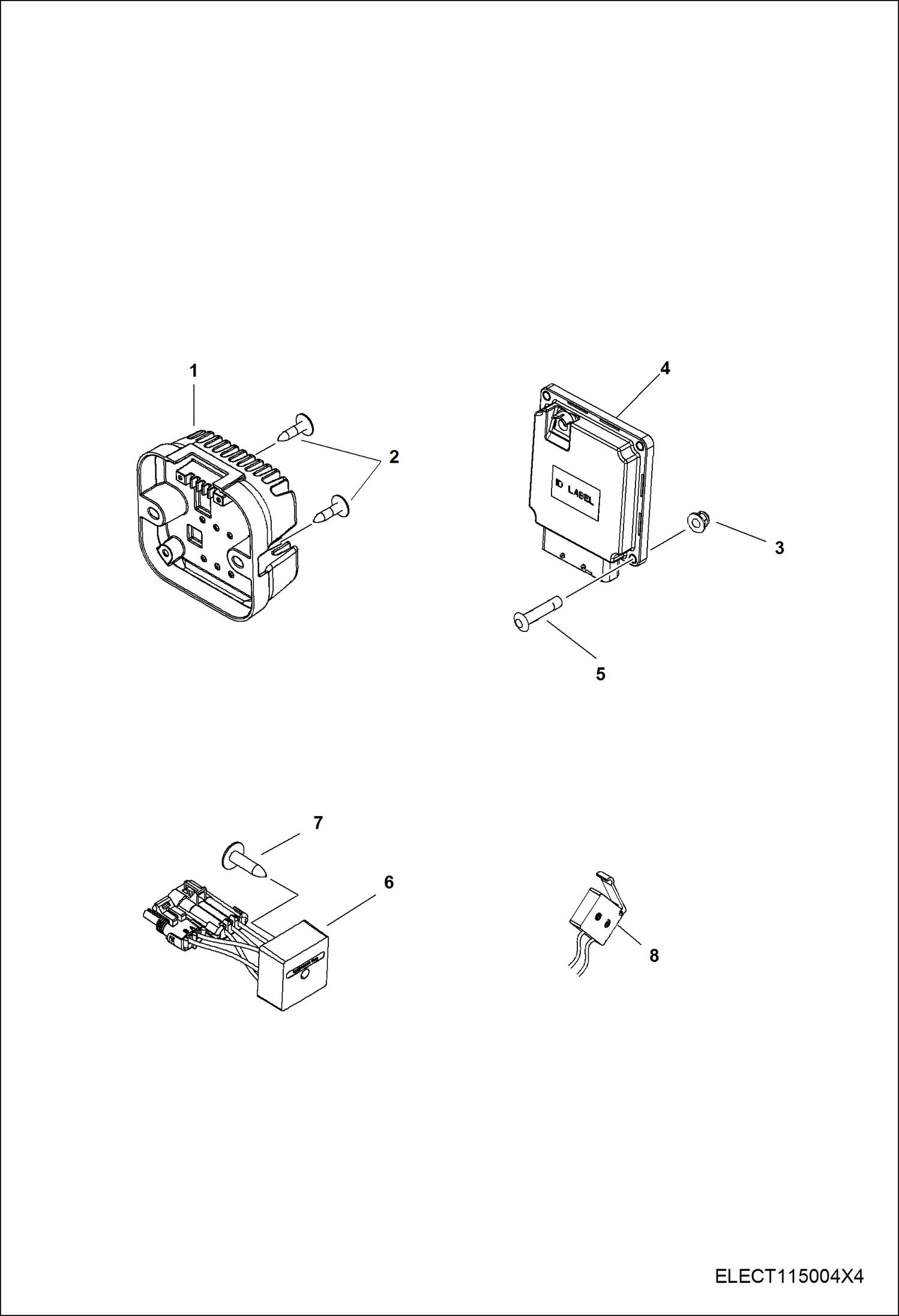 Схема запчастей Bobcat 3400 - ELECTRICAL, REGULATOR, RELAYS & ECU ELECTRICAL SYSTEM