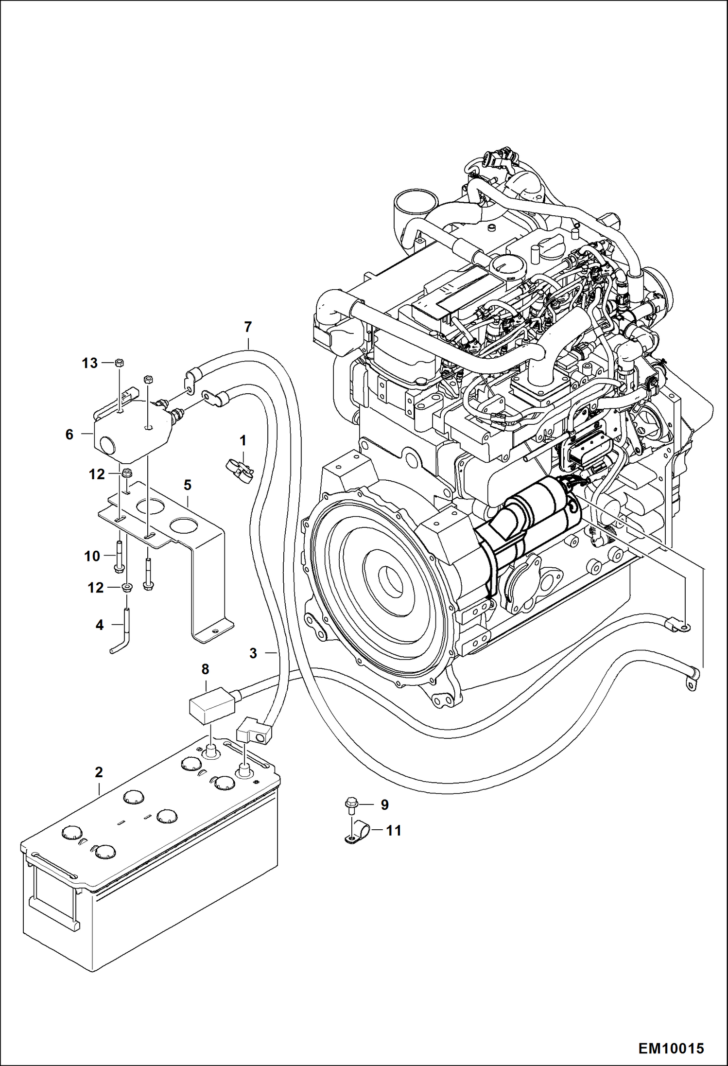 Схема запчастей Bobcat T40140 - COLD START (Engine Electrical Circuitry) ACCESSORIES & OPTIONS