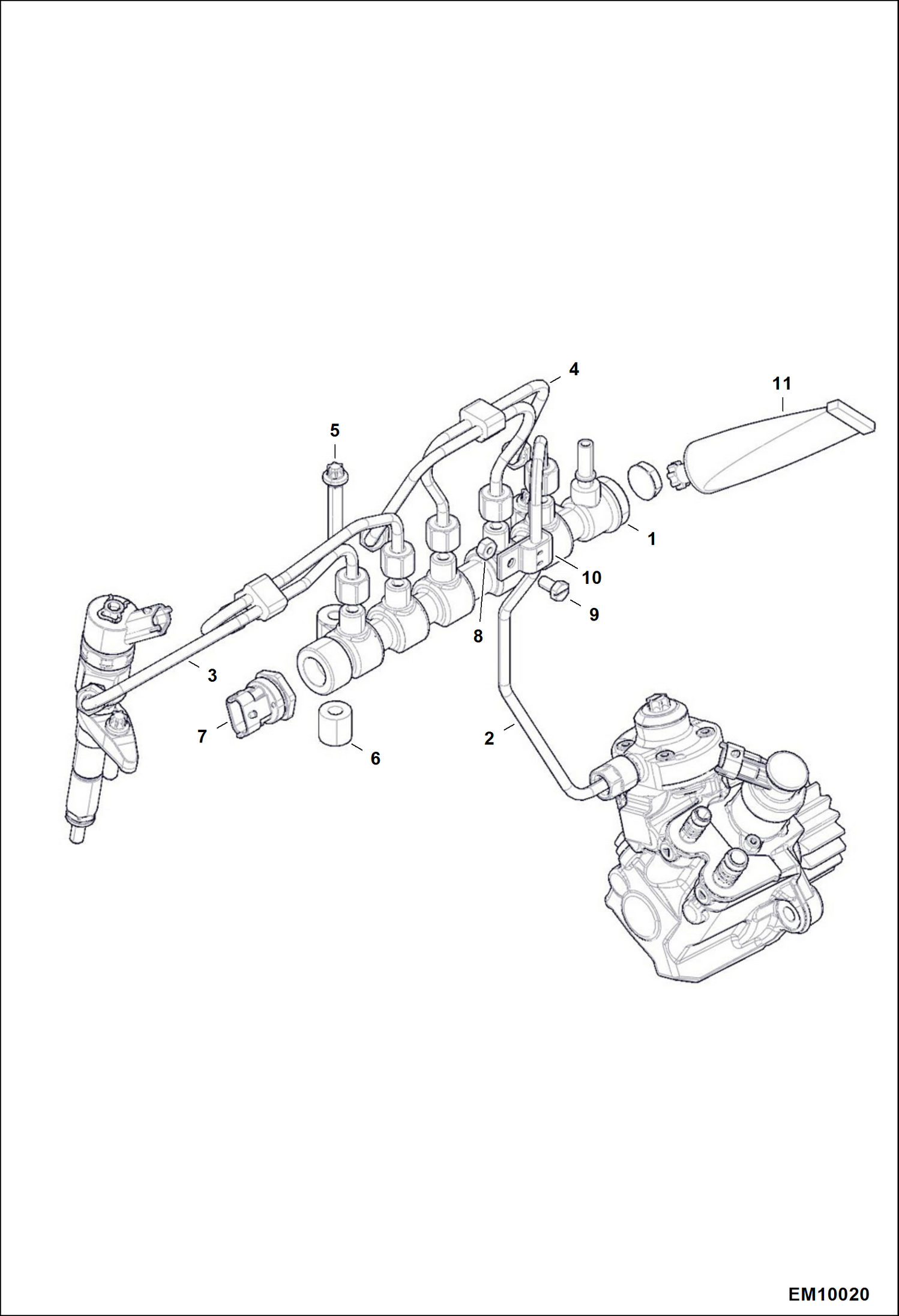 Схема запчастей Bobcat T40140 - RAIL POWER UNIT