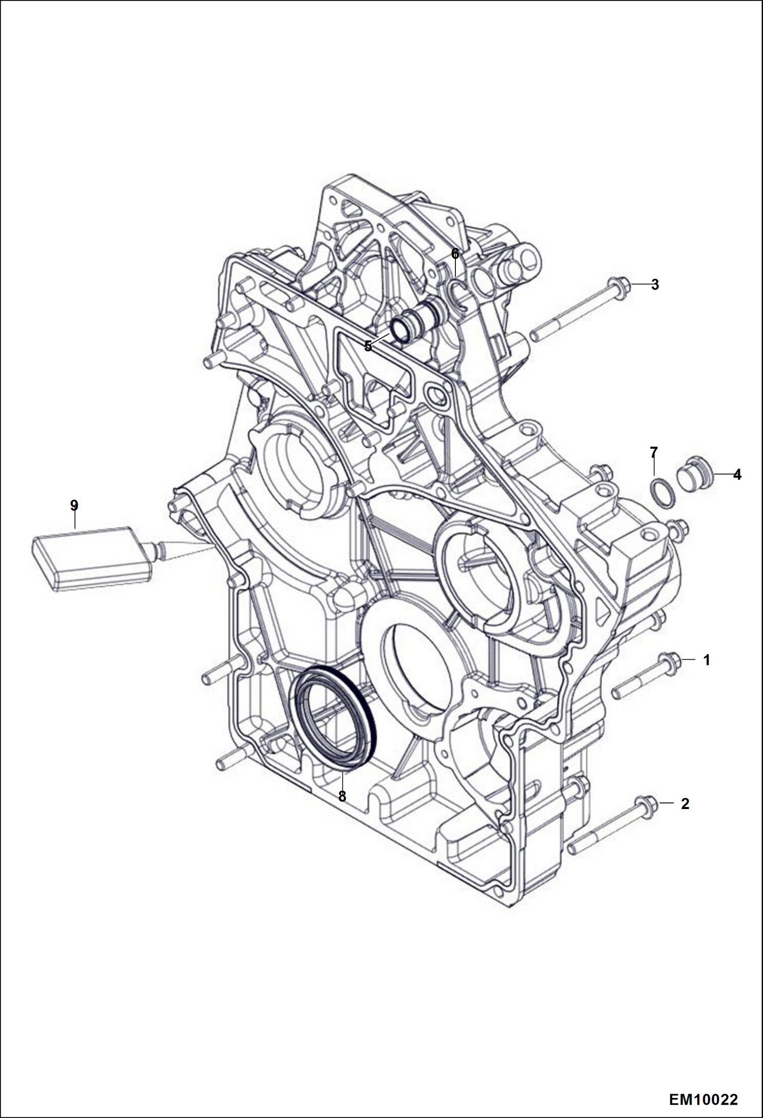 Схема запчастей Bobcat T40140 - GEAR CASE INSTALLATION POWER UNIT