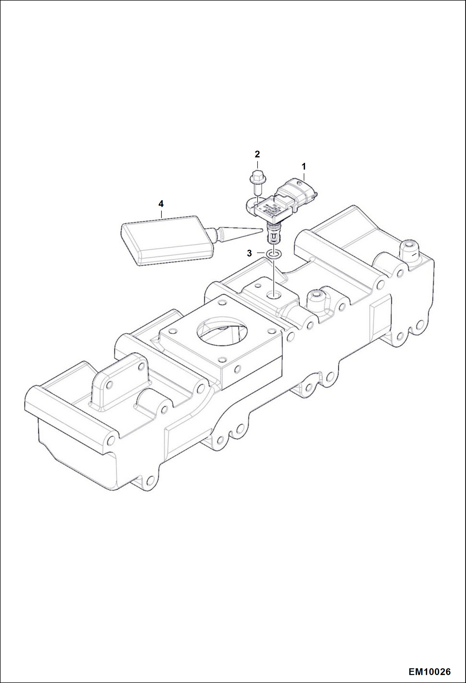 Схема запчастей Bobcat T40140 - RAIL PRESSURE SENSOR POWER UNIT