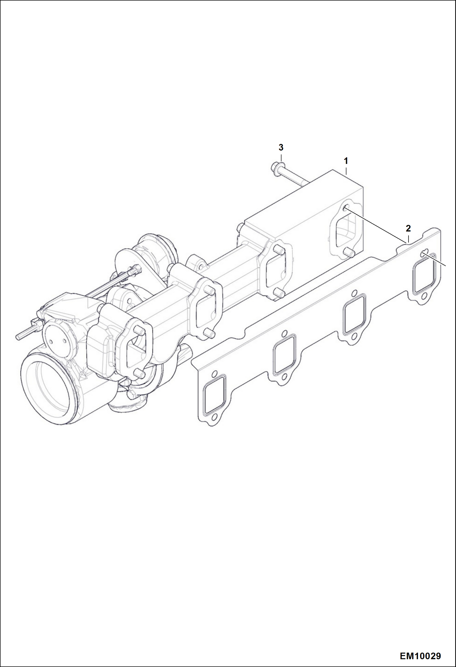 Схема запчастей Bobcat T40140 - EXHAUST MANIFOLD POWER UNIT