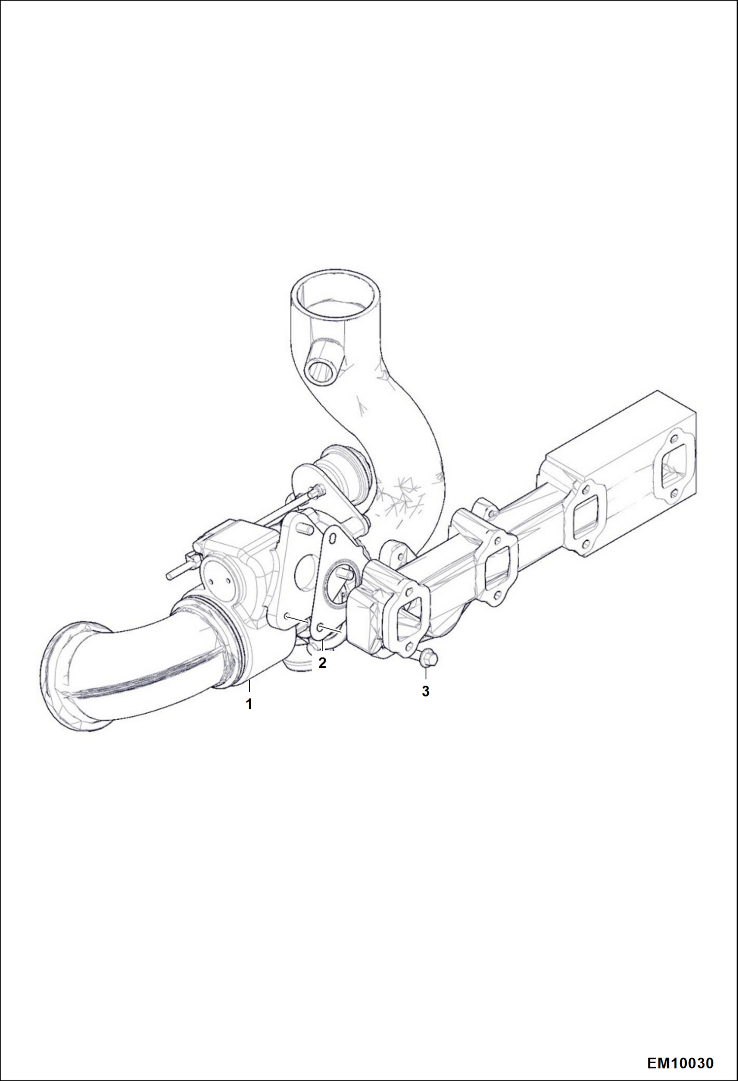 Схема запчастей Bobcat T40140 - TURBOCHARGER POWER UNIT