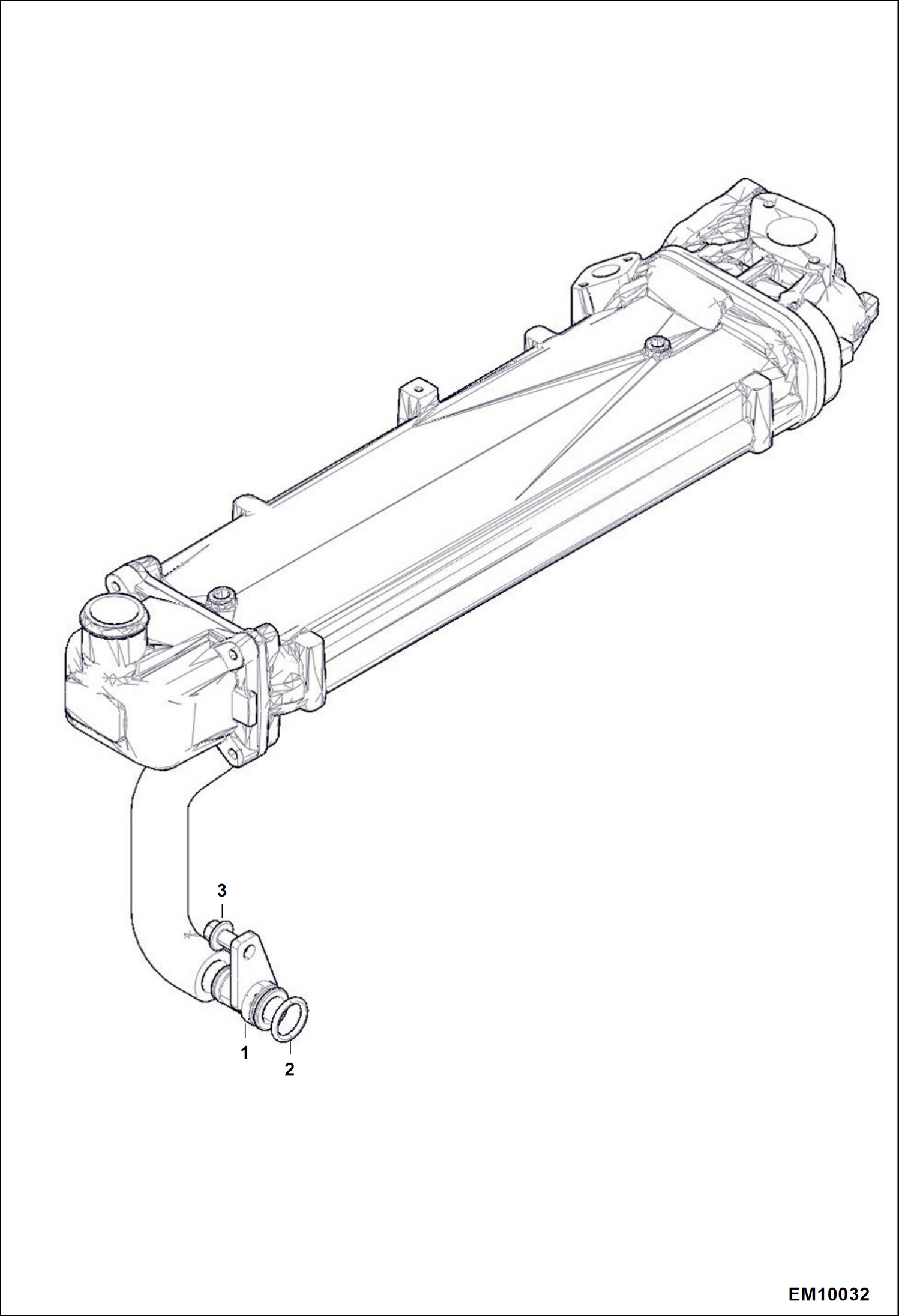 Схема запчастей Bobcat T40140 - EGR COOLANT OUTLET CONNECTION POWER UNIT