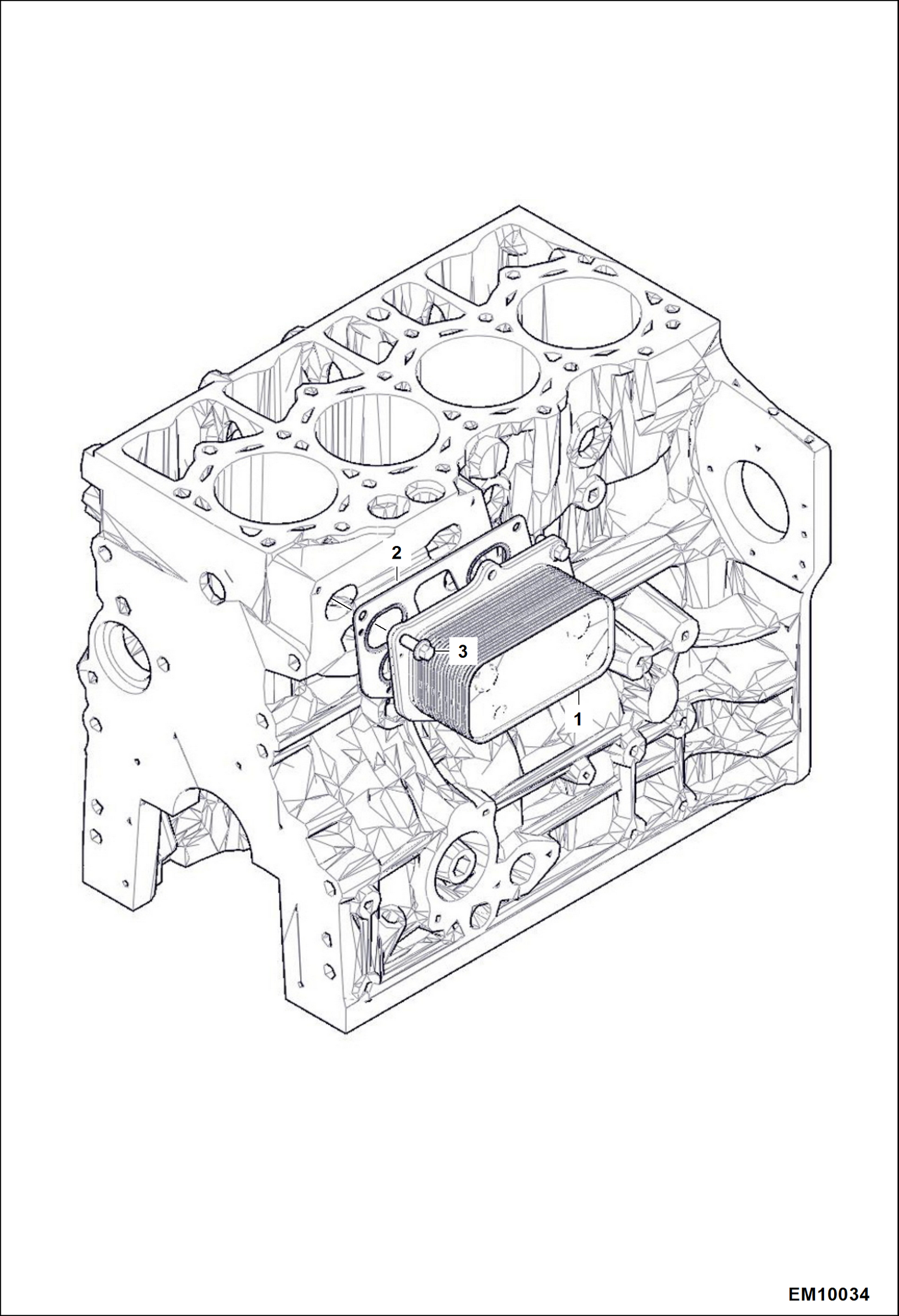 Схема запчастей Bobcat T40140 - OIL COOLER ASSY POWER UNIT