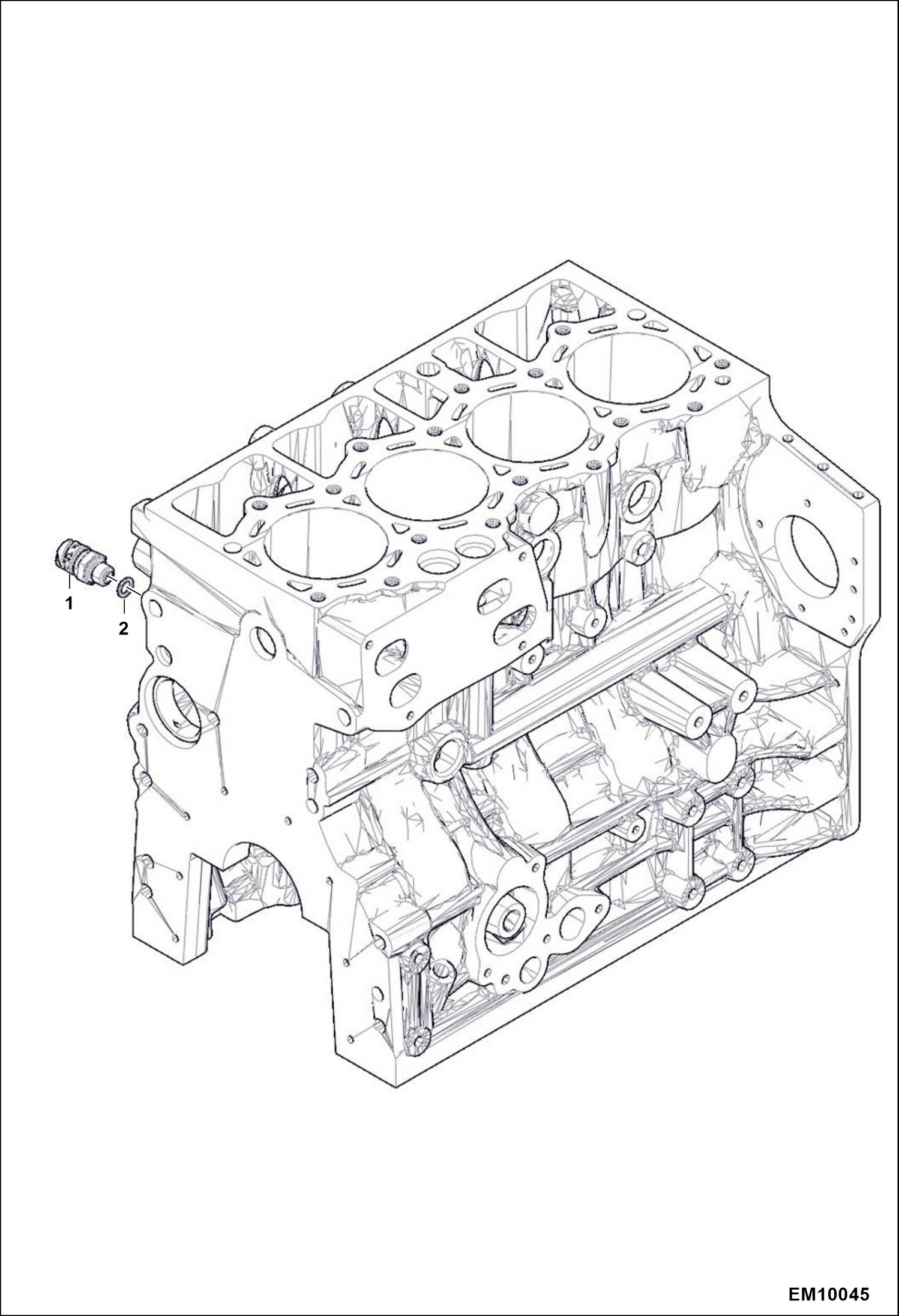 Схема запчастей Bobcat T40140 - OIL PRESSURE SENSOR POWER UNIT