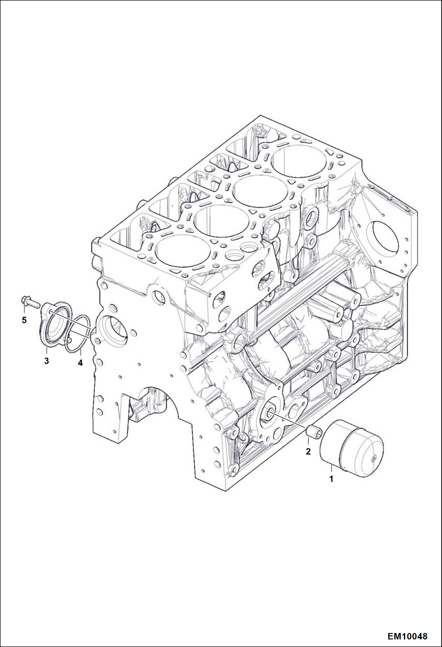 Схема запчастей Bobcat T40140 - OIL FILTER POWER UNIT