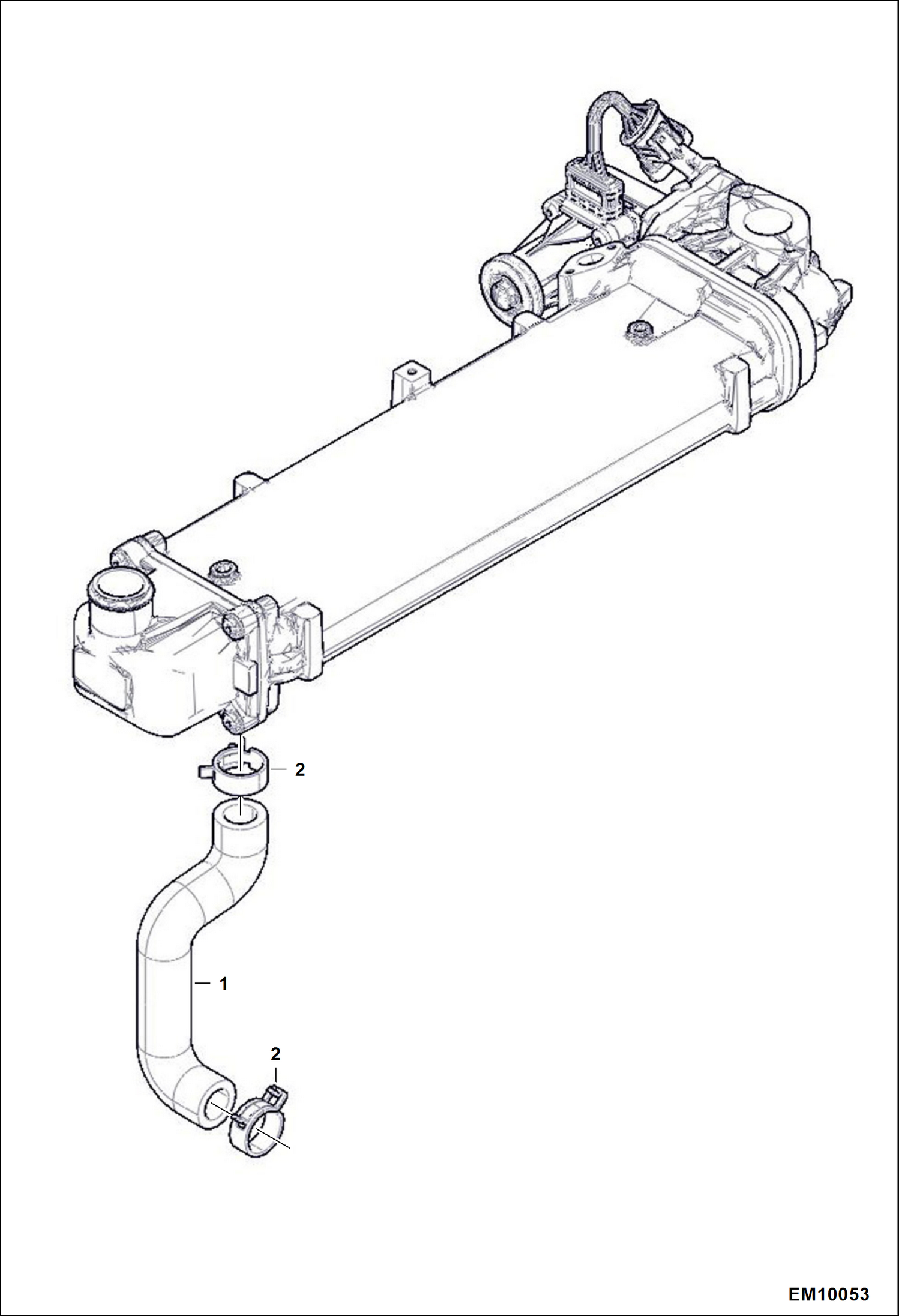 Схема запчастей Bobcat T40140 - EGR COOLANT OUTLET CONNECTION POWER UNIT