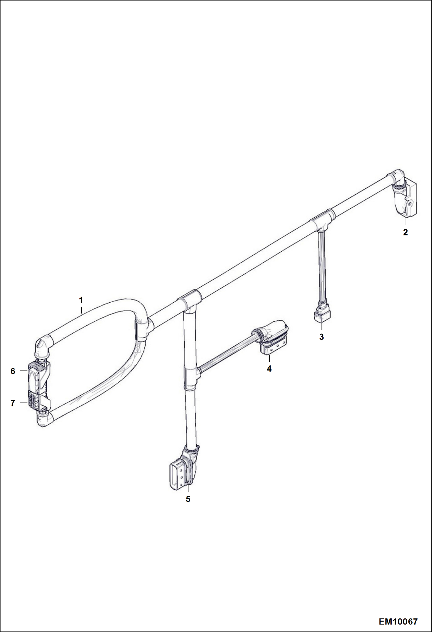 Схема запчастей Bobcat T40140 - ENGINE CONNECTION HARNESS POWER UNIT