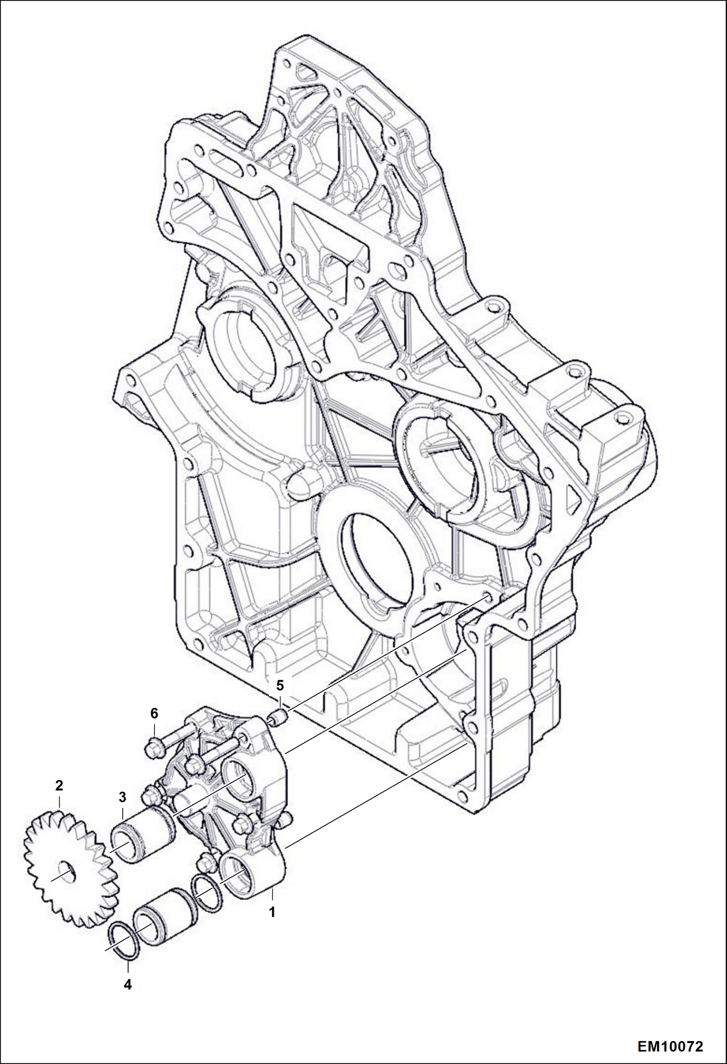 Схема запчастей Bobcat T40140 - LUBRICANT OIL PUMP POWER UNIT