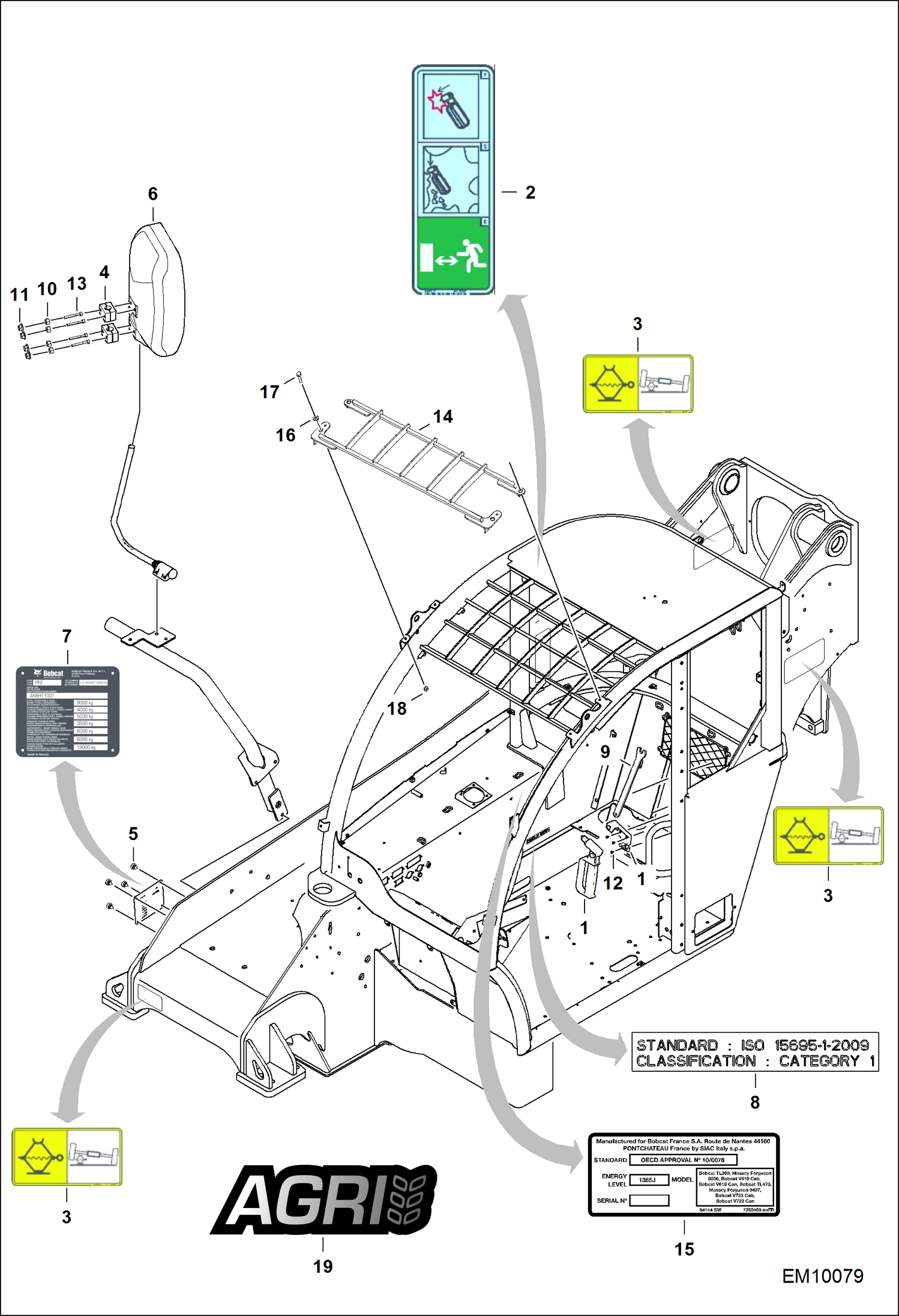 Схема запчастей Bobcat TL470 - HOMOLOGATION SET ACCESSORIES & OPTIONS