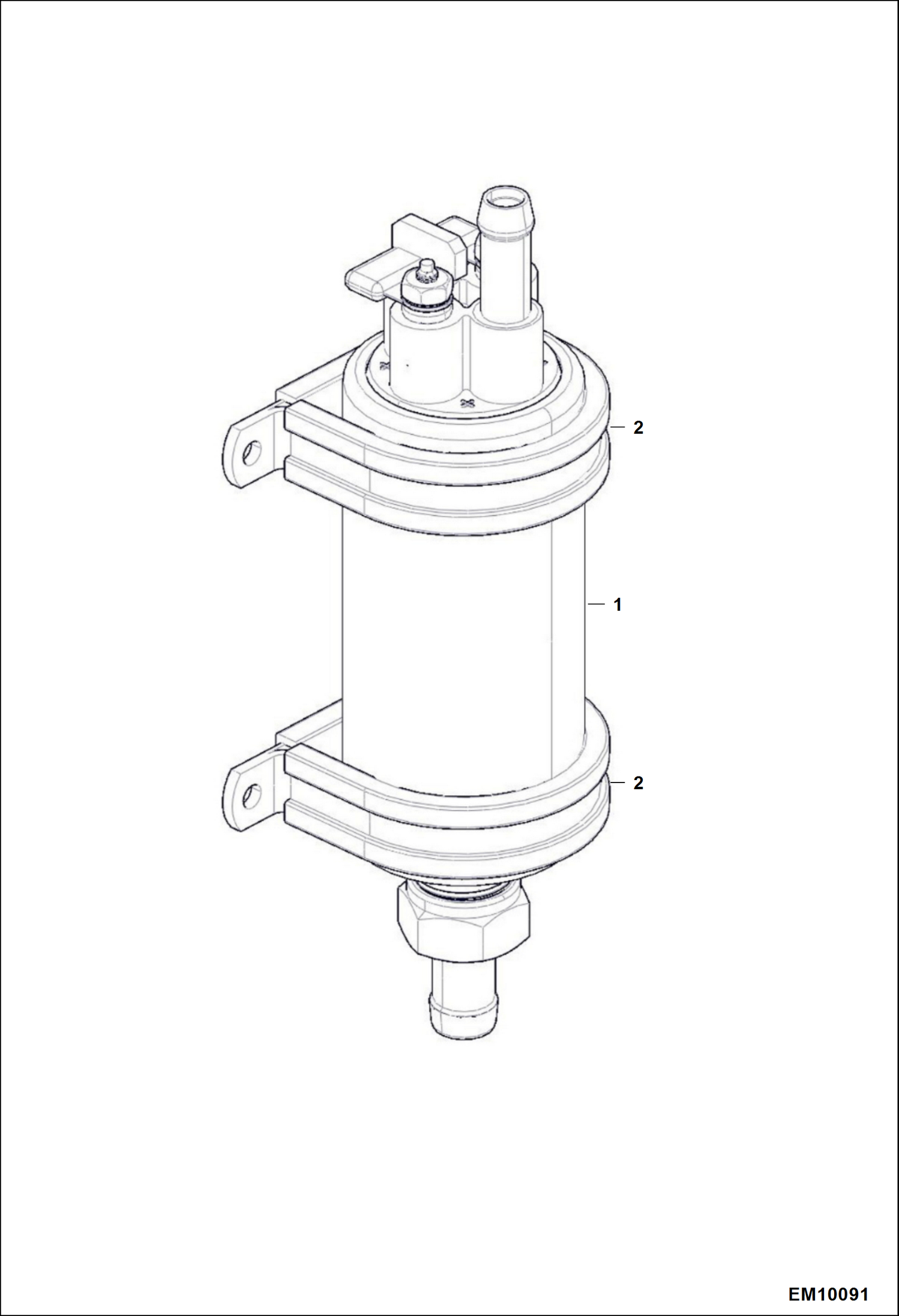 Схема запчастей Bobcat T40140 - FUEL SUPPLY PUMP POWER UNIT